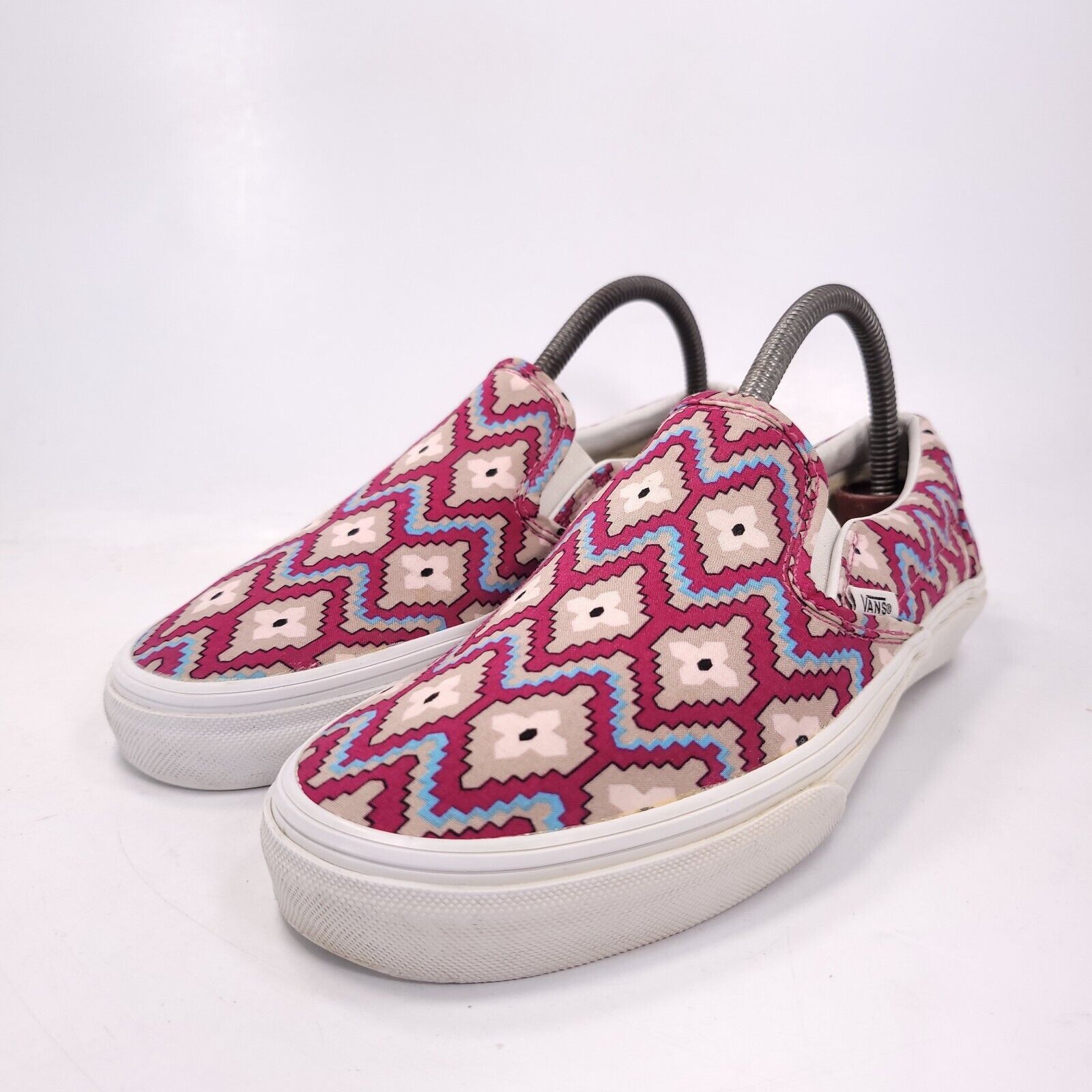 Vans Vans Off the Wall Shoe Womens Size 8 Mens 6.5 T375 Red Beige Size US 8 / IT 38 - 1 Thumbnail