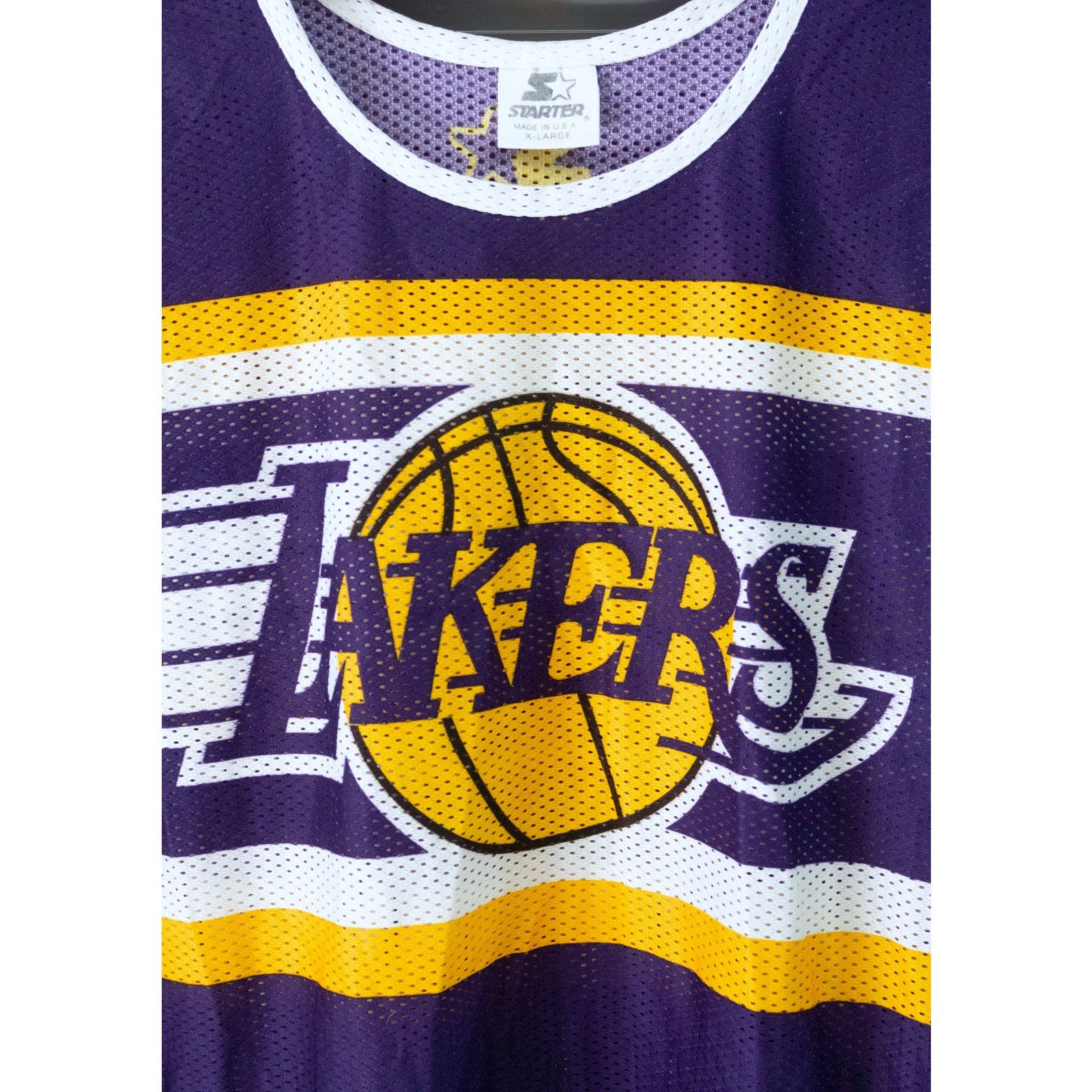 NBA × Starter Los Angeles Lakers 90s STARTER jersey Print mesh L vintage Size US L / EU 52-54 / 3 - 3 Thumbnail