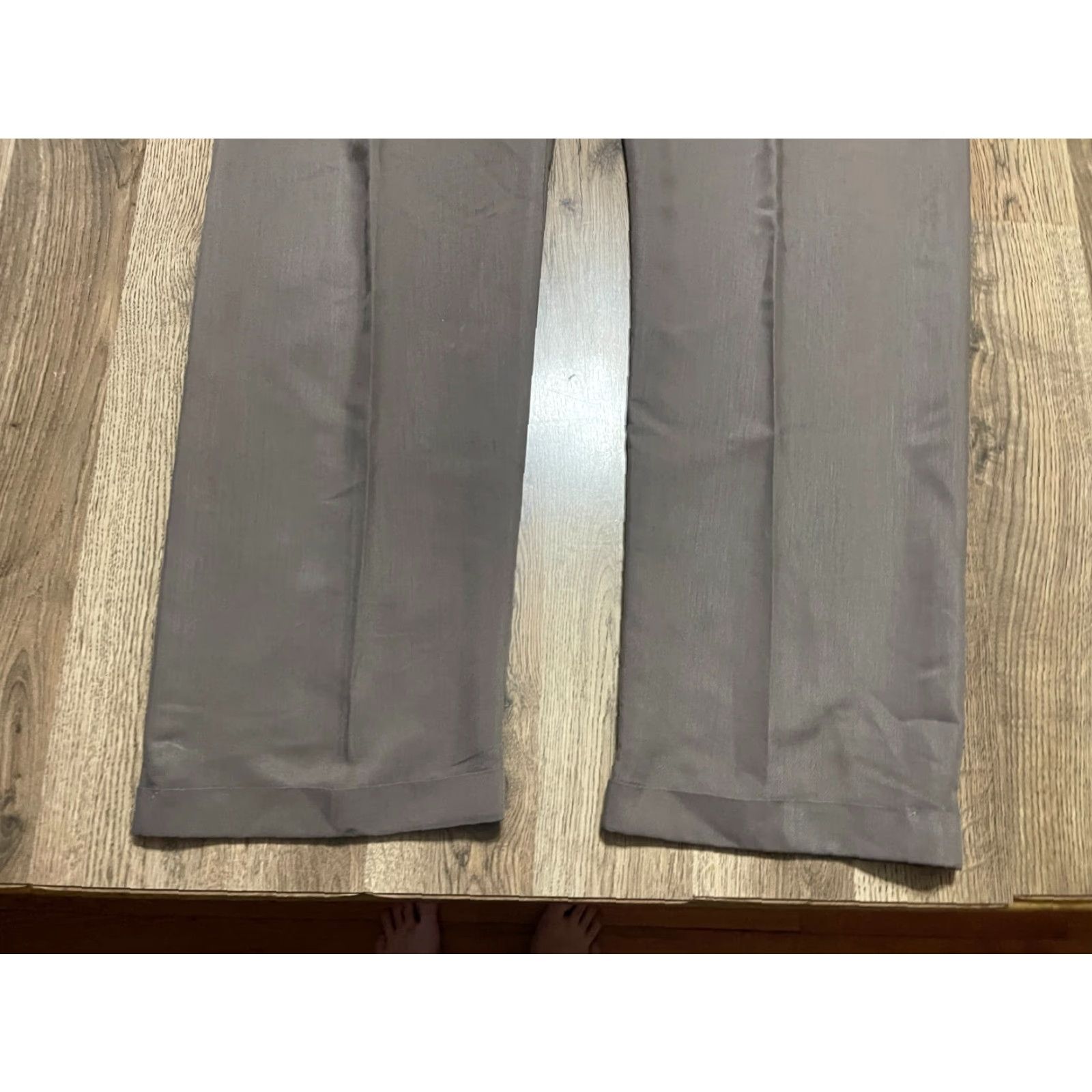Haggar Haggar Pants Men 36x34 Brown Dress Pants Pleated 47" Length Regular Inseam 34 Straight Chino Vintage No Pattern Solid Casual Size US 36 / EU 52 - 3 Thumbnail