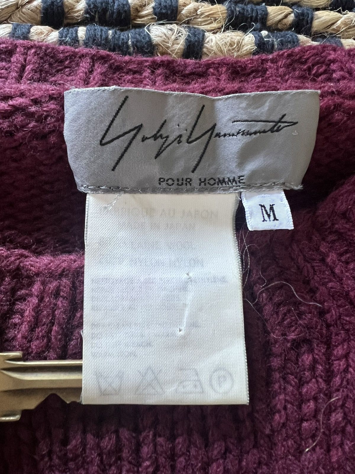 Yohji Yamamoto Yohji Yamamoto Pour Homme AW95 Poppy Intarsia Knit Sweater Size US M / EU 48-50 / 2 - 4 Thumbnail