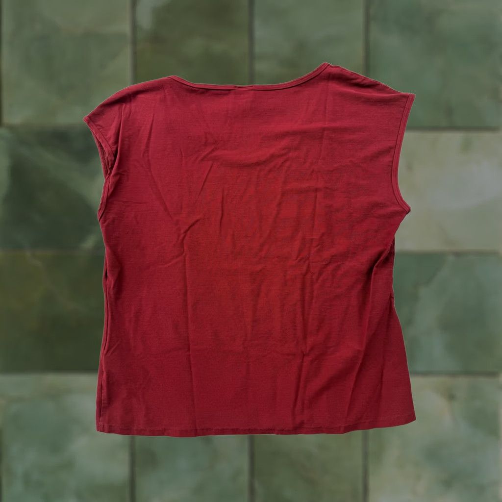 Eileen Fisher Eileen Fisher Tank Top Womens M Red Scoop Neck Cap Sleeve Jersey Basic Size M / US 6-8 / IT 42-44 - 1 Thumbnail
