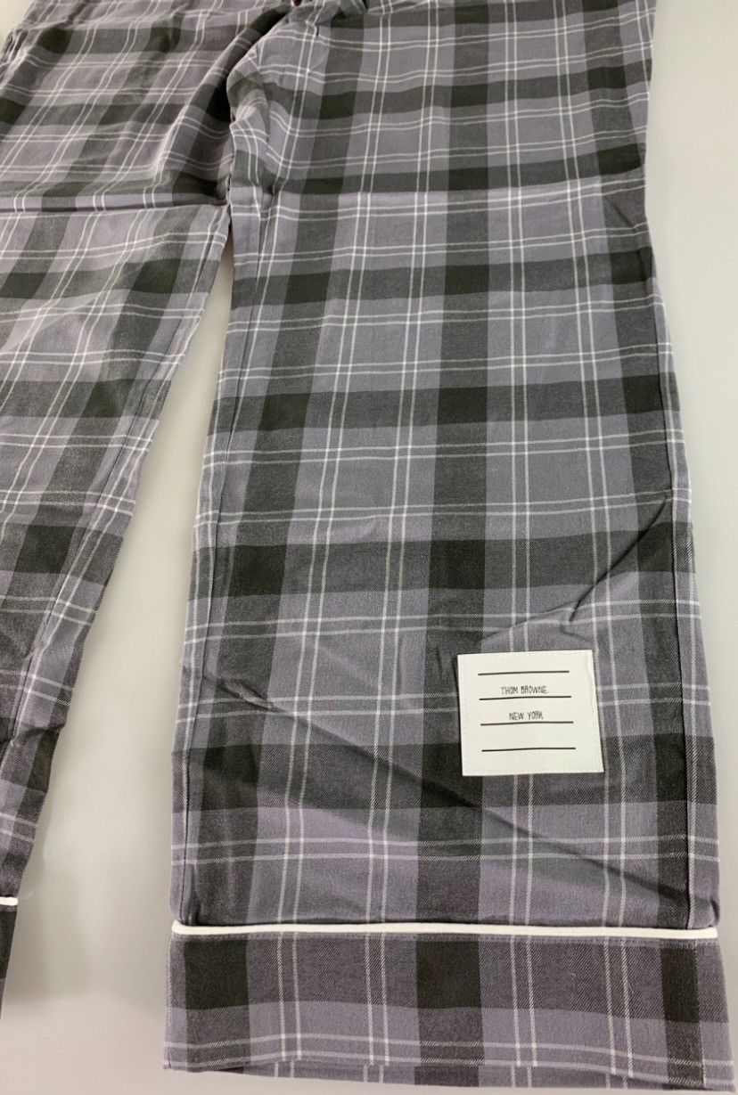 Thom Browne Thom Browne grey/lt grey flannel windowpane check 1 NWT Size US 35 - 12 Thumbnail