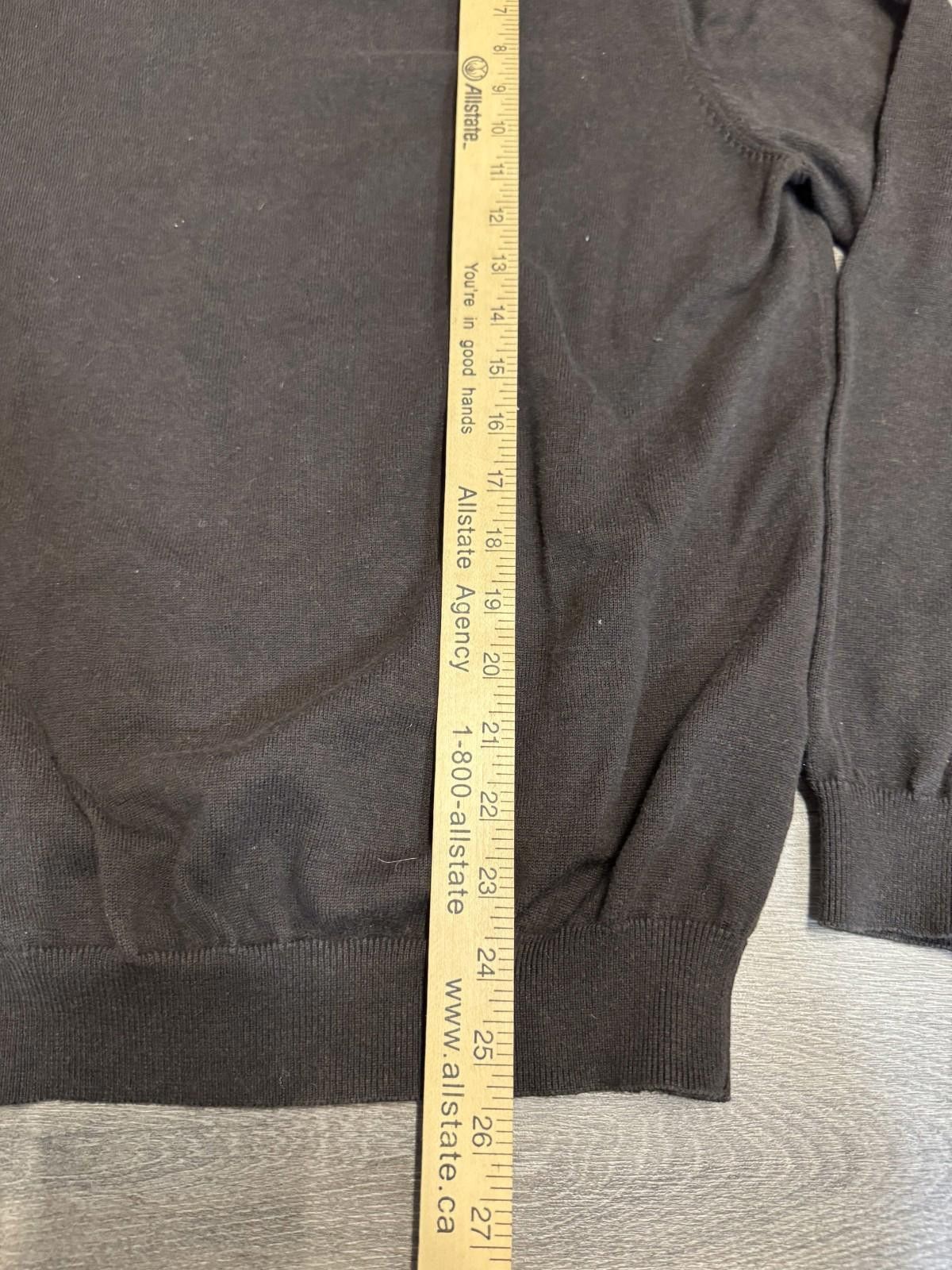 Massimo Dutti Massimo Dutti - Cotton Cashmere Blend Knit Brown V-Neck Size US XXL / EU 58 / 5 - 7 Thumbnail