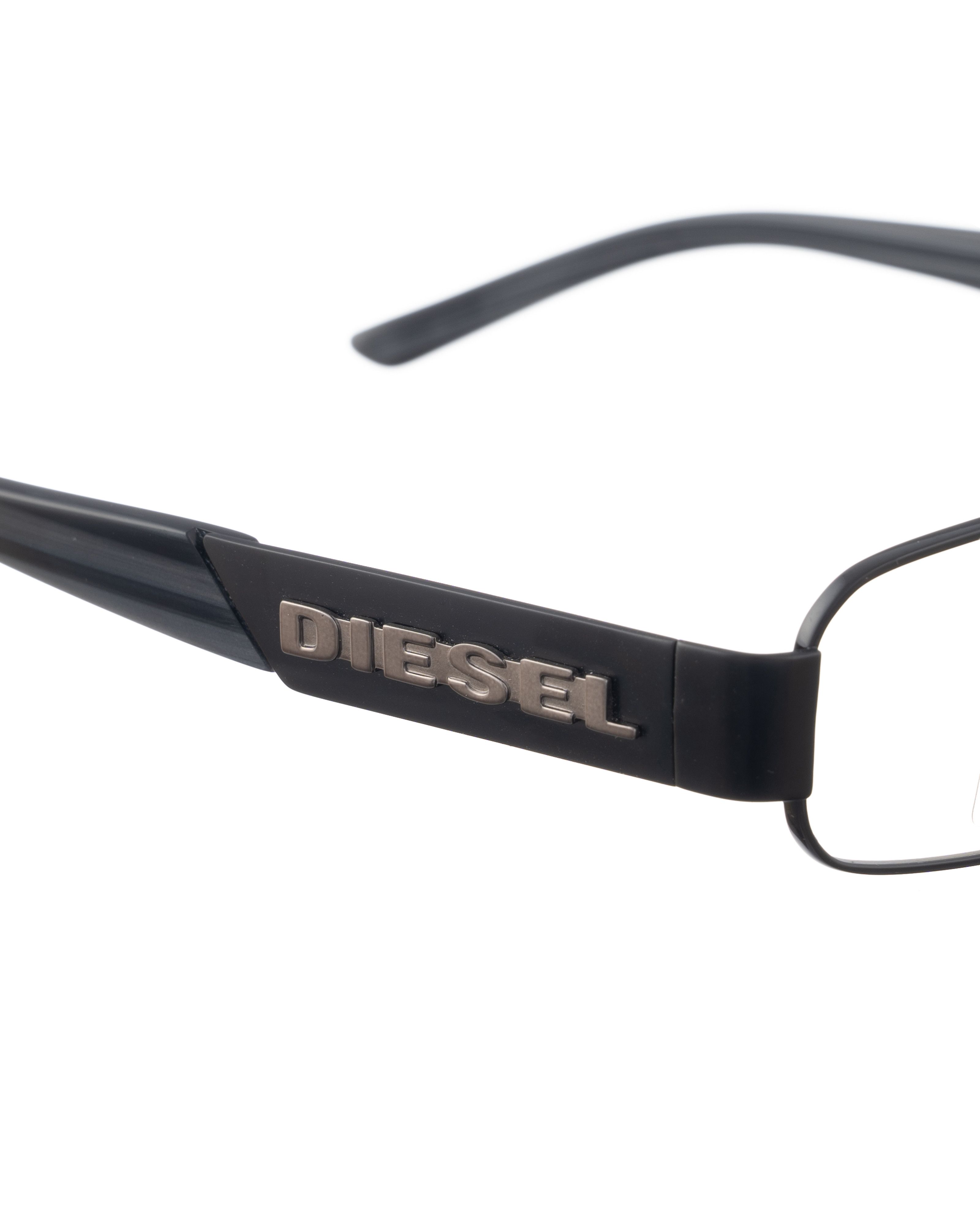 Diesel Diesel 00s Black Rectangular Glasses & Silver Big Logo Size ONE SIZE - 1 Thumbnail