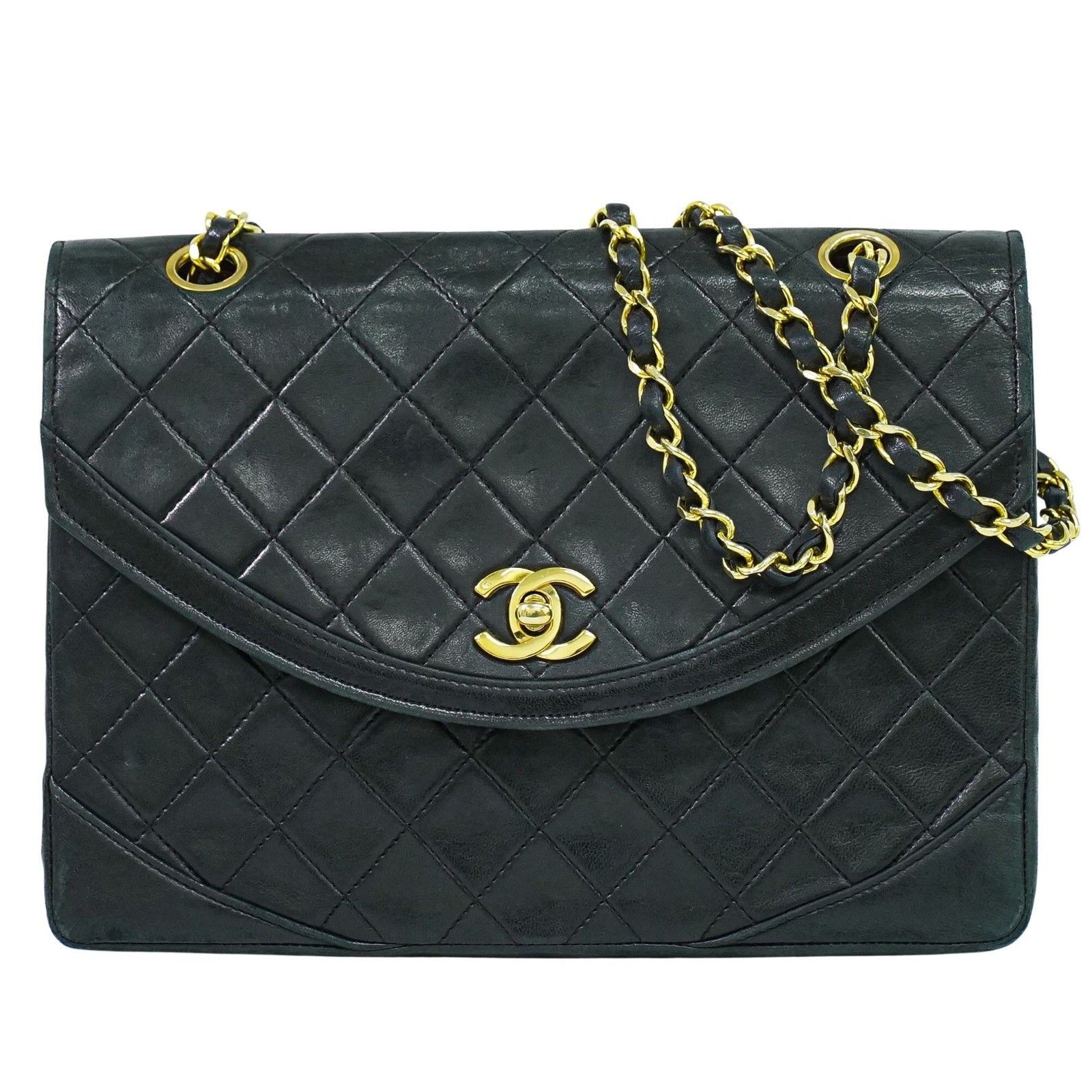 Chanel Chanel Vintage Round Flap Bag Quilted Lambskin Size ONE SIZE - 1 Thumbnail