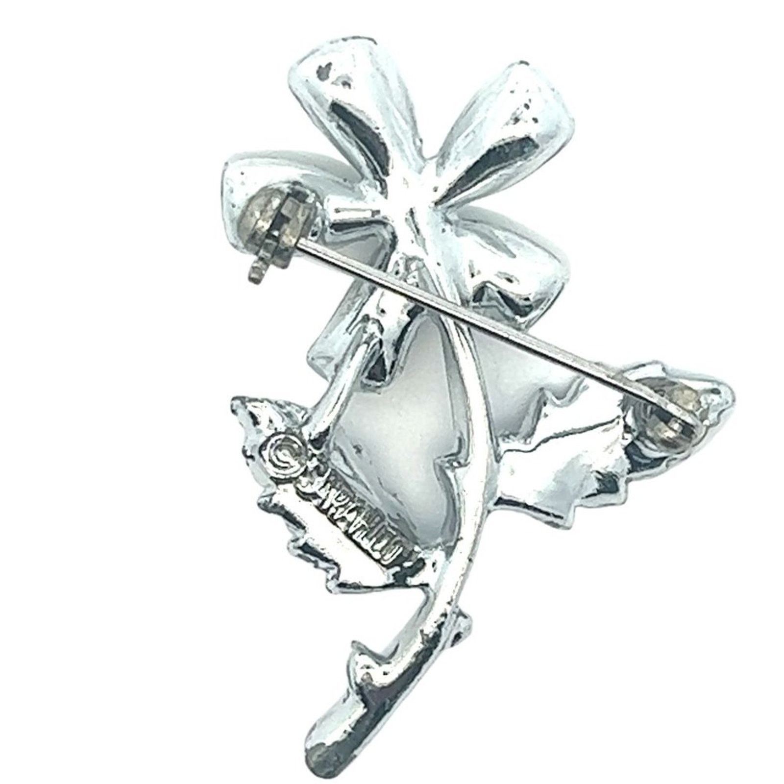 & Other Stories Vintage Sarah Coventry Rhinestone Silver Brush Flower Brooch Size ONE SIZE - 2 Thumbnail