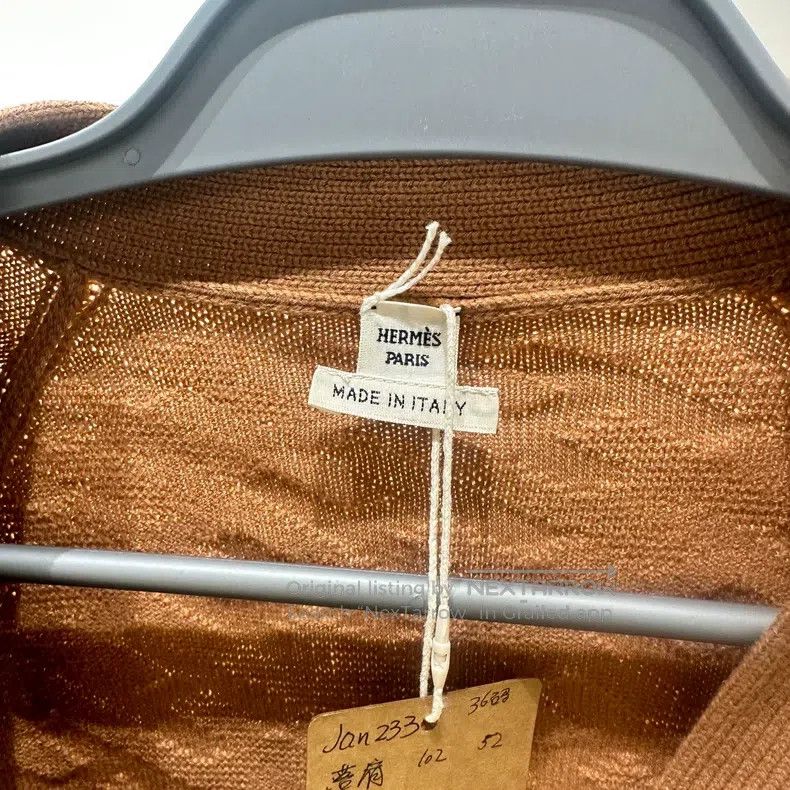 Hermes Hermes Brown V-Neck Knit Sweater Size XS / US 0-2 / IT 36-38 - 3 Thumbnail