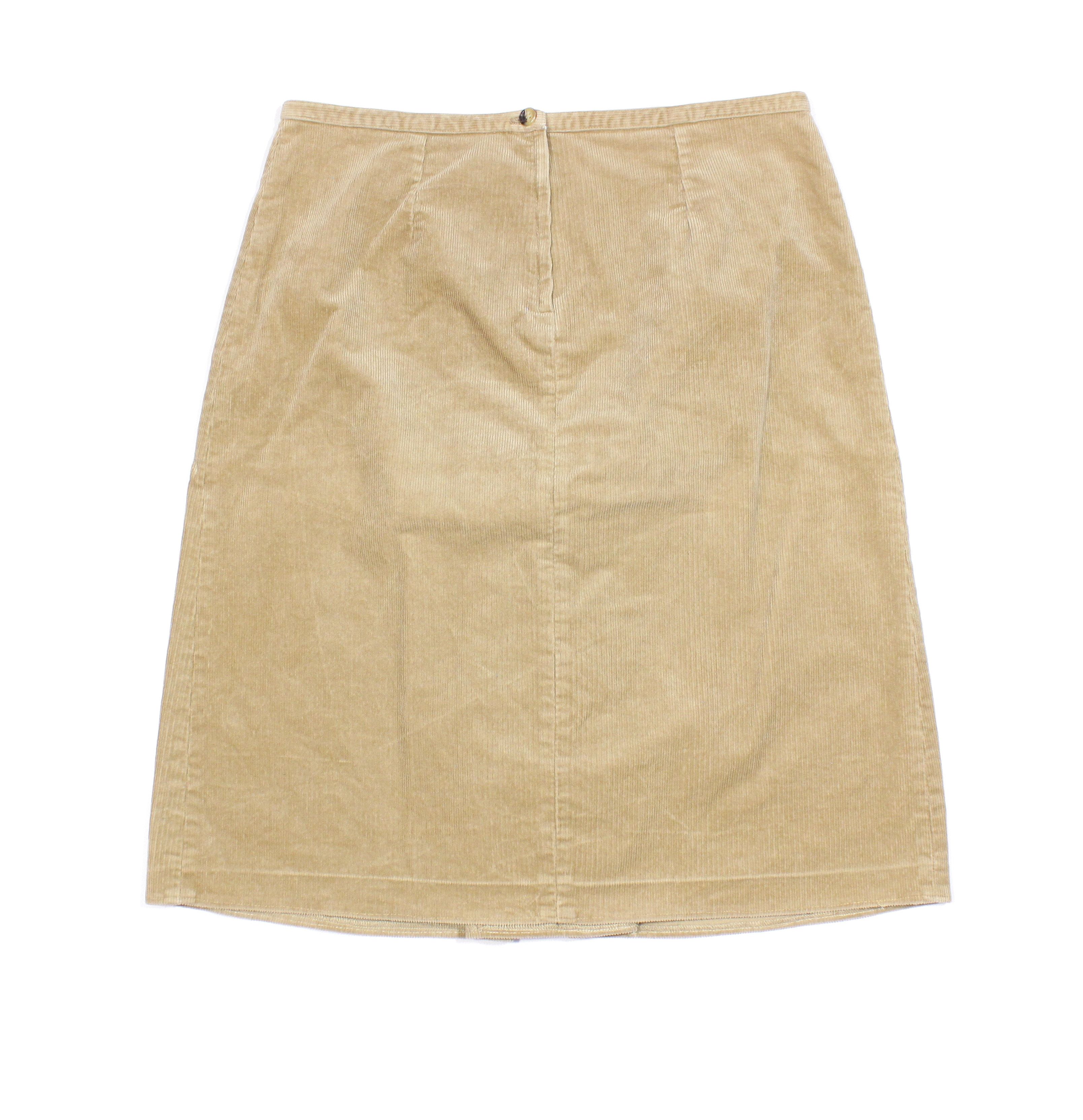 Burberry 00S Corduroy Skirt Vintage Size 30" / US 8 / IT 44 - 2 Thumbnail