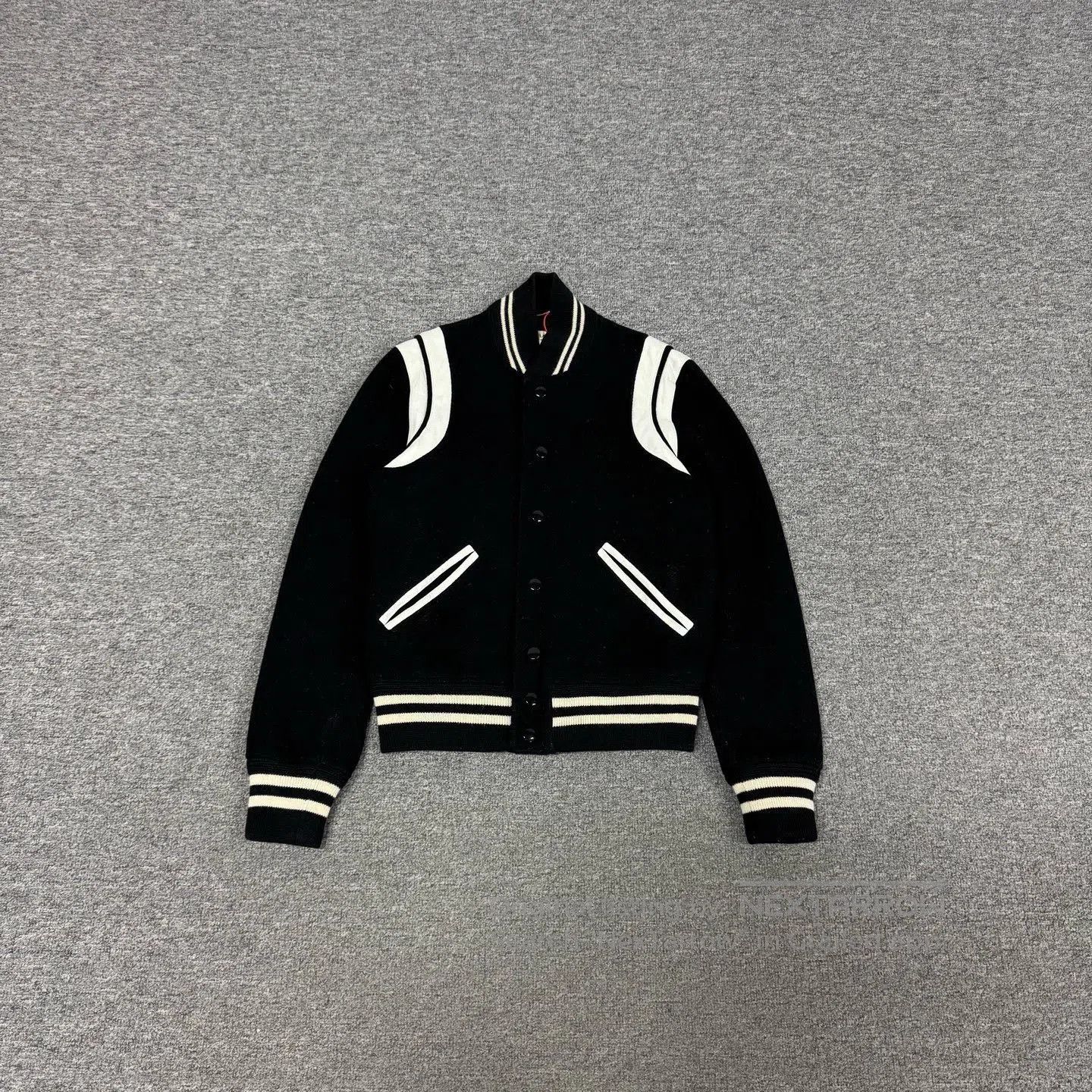Saint Laurent Paris Saint Laurent Black White Varsity Jacket. Size US M / EU 48-50 / 2 - 1 Thumbnail