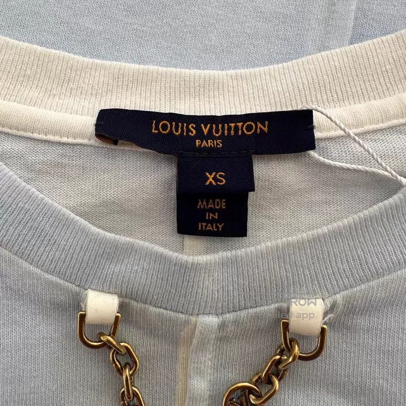 Louis Vuitton Louis Vuitton Blue chain logo printed short sleeves Size XS / US 0-2 / IT 36-38 - 5 Thumbnail