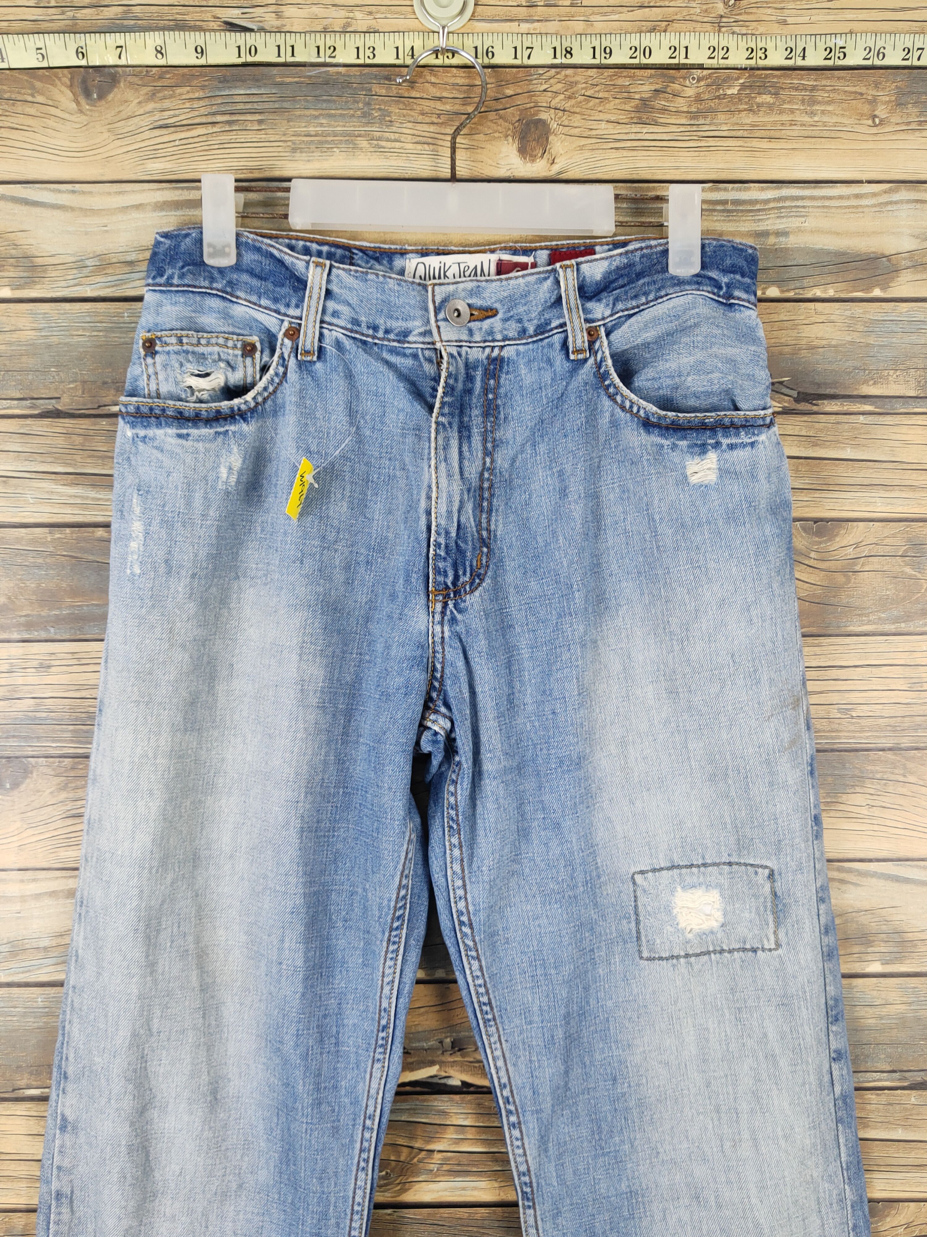 Quiksilver Quicksilver Blue Distressed Ripped denim Jeans #W1967 Size US 30 / EU 46 - 2 Thumbnail