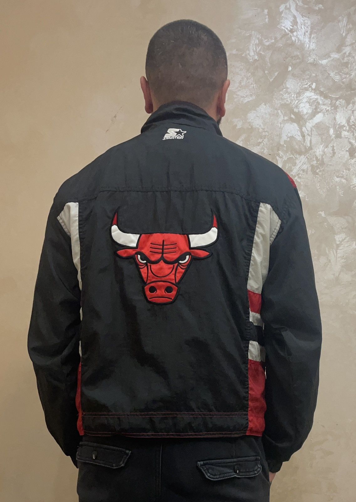 NBA Vintage Deadstock Starter Chicago Bulls Track Jacket M/L Size US XL / EU 56 / 4 - 13 Thumbnail