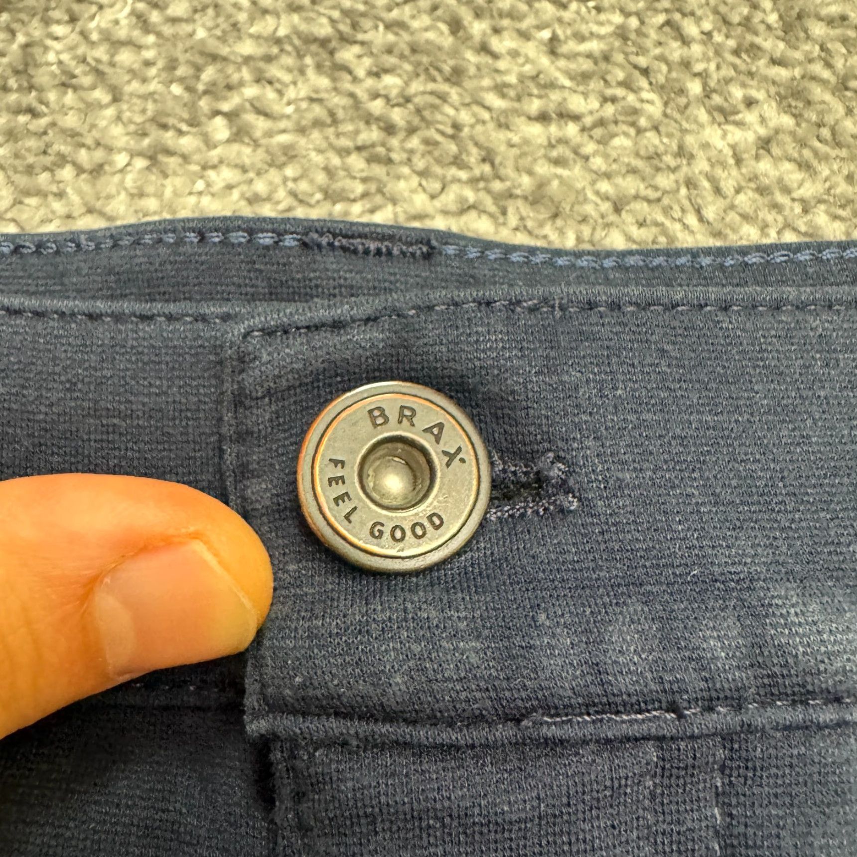 BRAX Brax Hi-Flex Chuck Soft Chino Pants Mens 36x34 Navy Blue Straight Leg Stretch Regular 5-Pocket Design Mens Size US 36 / EU 52 - 3 Thumbnail
