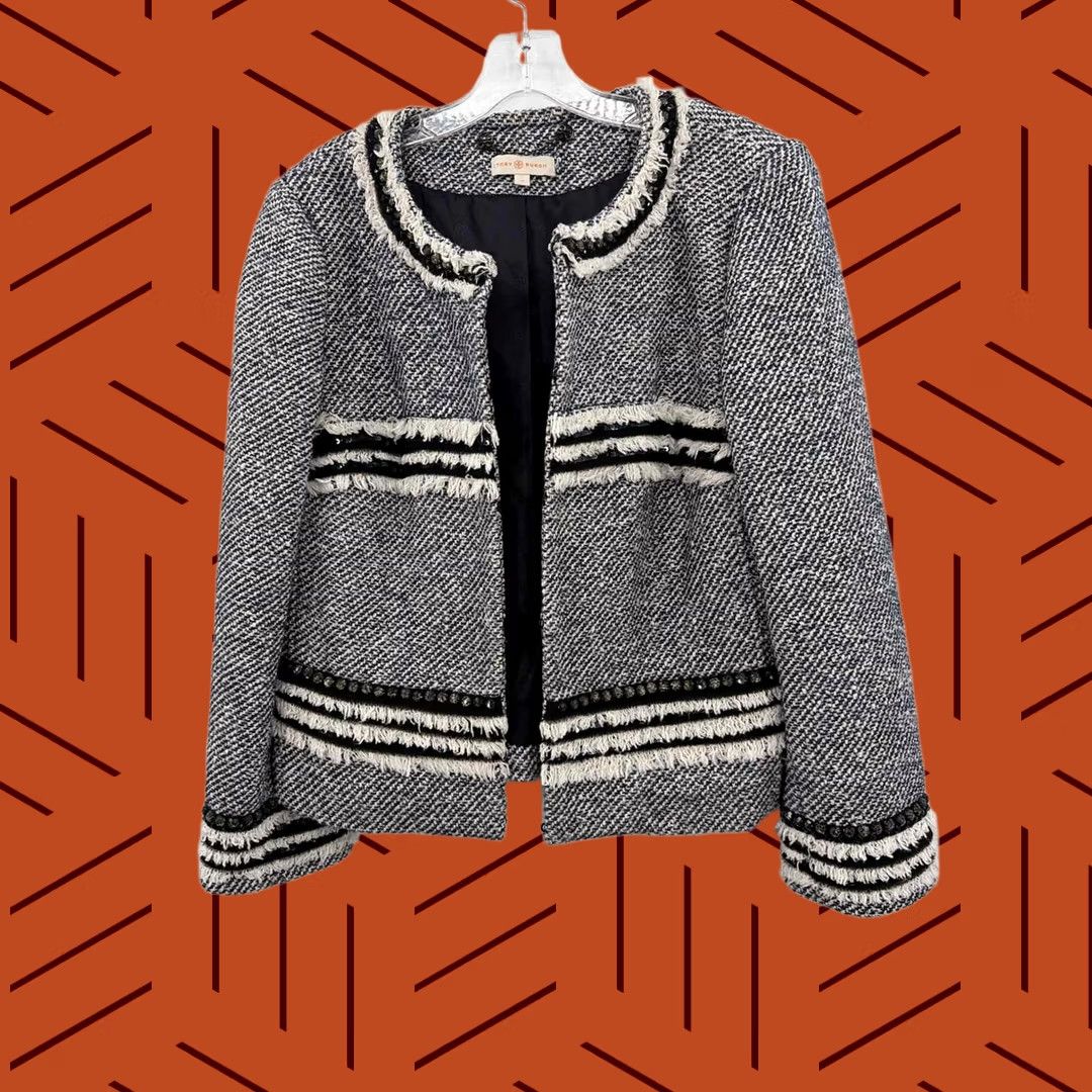Tory Burch VINTAGE Tory Burch Navy Size 14 Open Jacket Size XL / US 12-14 / IT 48-50 - 1 Thumbnail