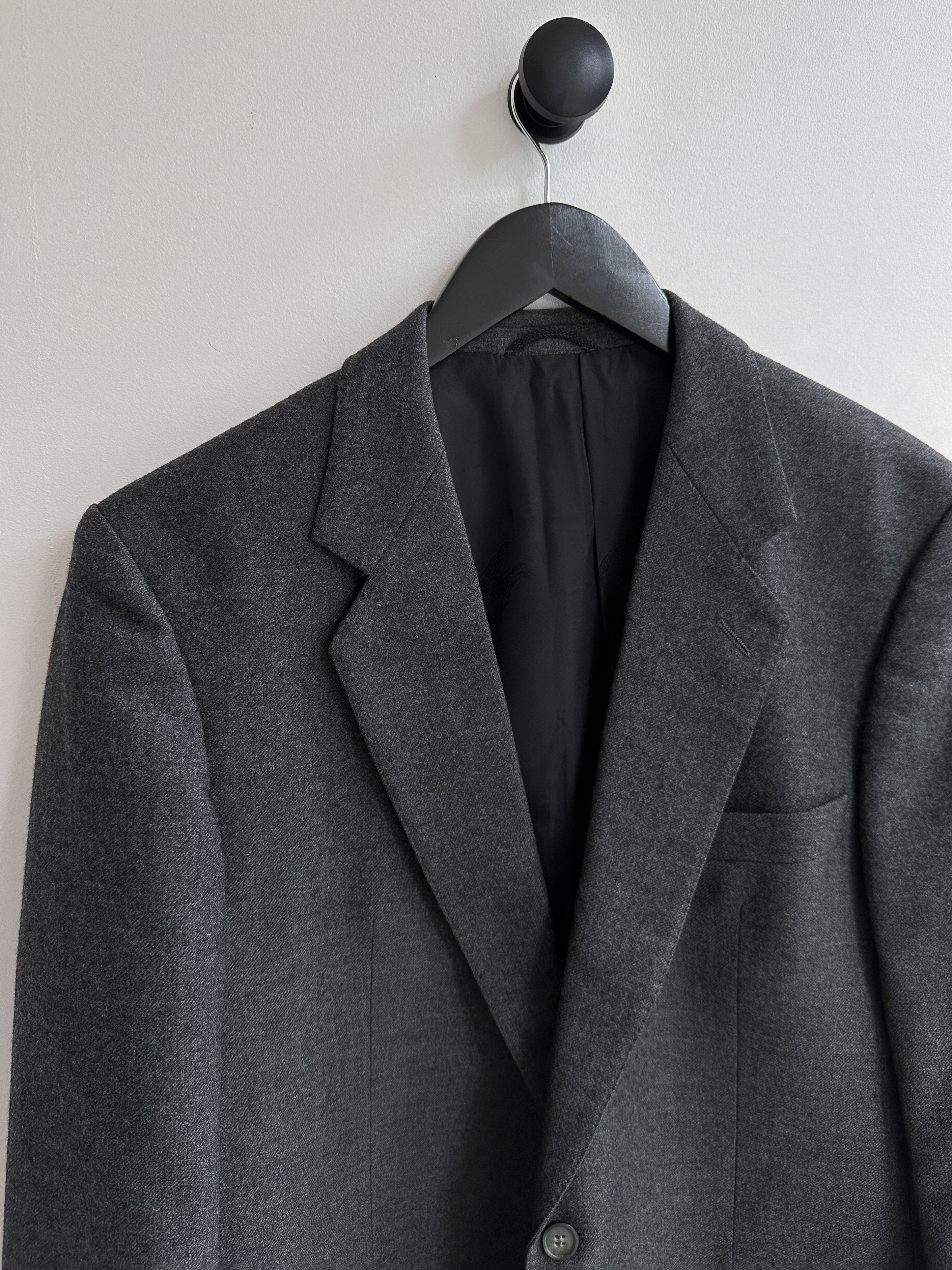 Burberry Vintage Burberry Gray Wool Blazer Jacket Size 50R - 4 Thumbnail