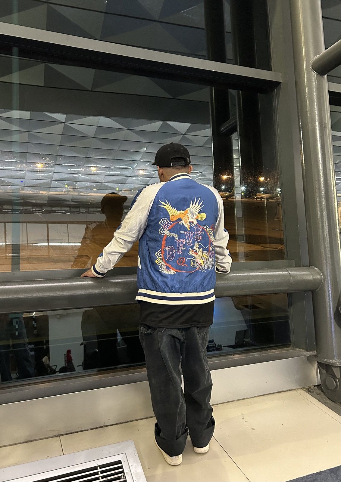 Japanese Brand Rare Vintage Sukajan Souvenir Jacket Blue / Silver Size US M / EU 48-50 / 2 - 9 Thumbnail