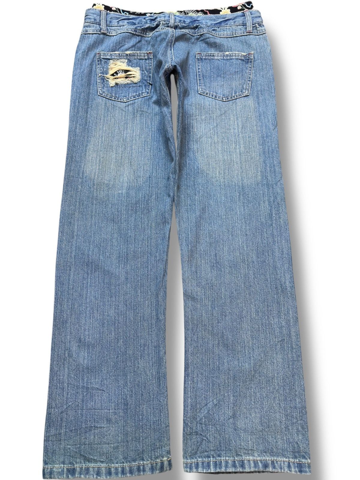 Hysteric Glamour Vintage Japanese Brand Double Waist Grunge Distressed Denim Size US 31 - 5 Thumbnail