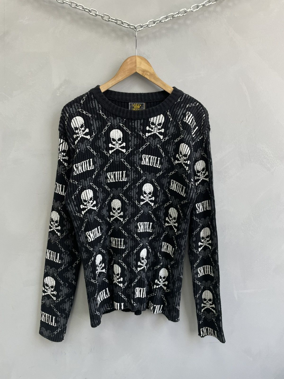 Diesel Vintage Diesel style skull sweater retro Size US M / EU 48-50 / 2 - 1 Thumbnail