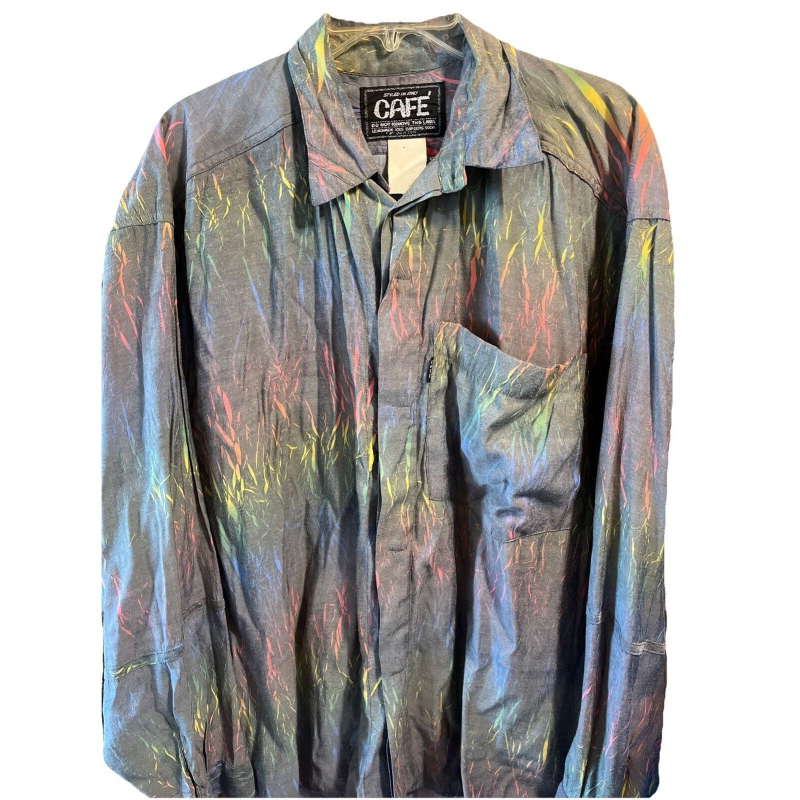 Other Vintage Cafe Italy Shirt Men’s L Gray Cotton lightweight Size US L / EU 52-54 / 3 - 1 Thumbnail