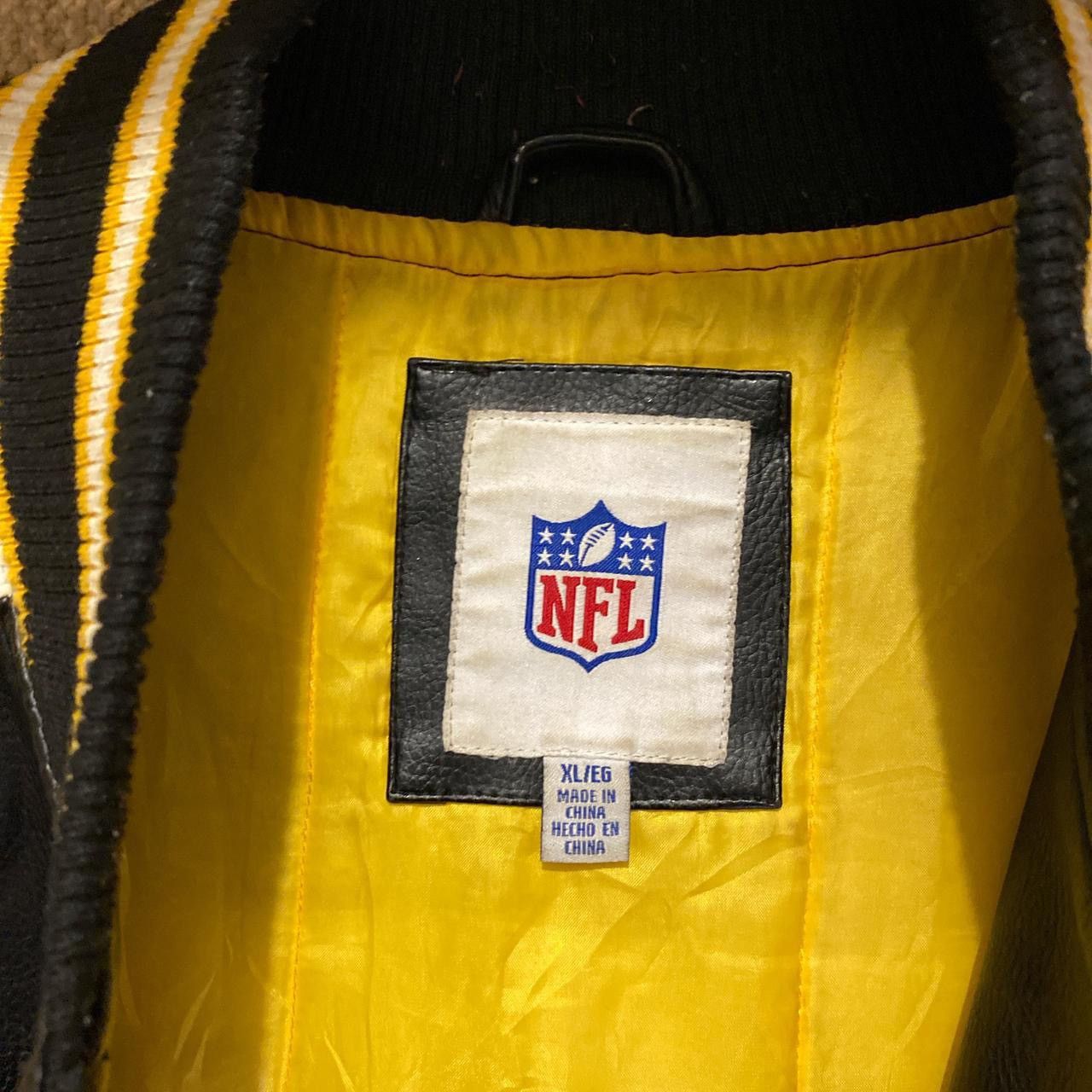 NFL NFL Pittsburgh Steelers Leather Jacket Size US XL / EU 56 / 4 - 4 Thumbnail