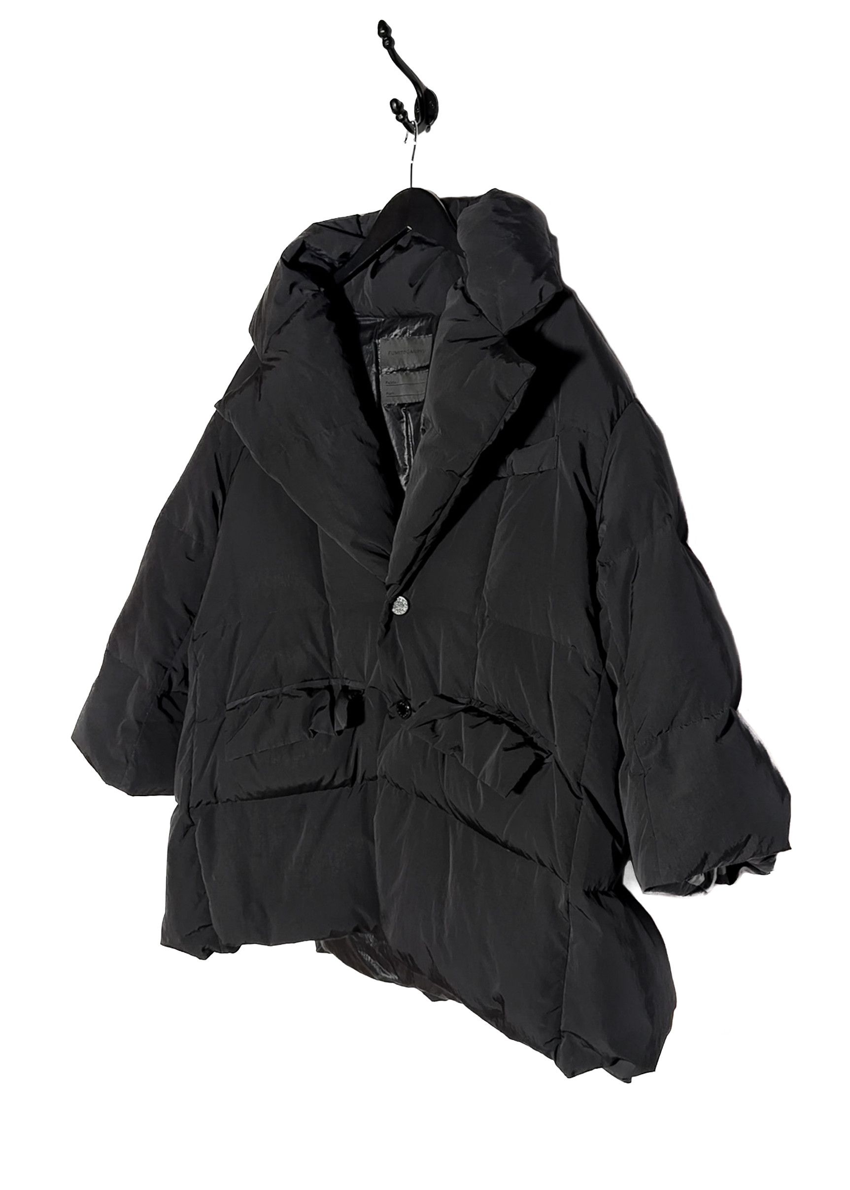 Fumito Ganryu Fumito Ganryu Black Lapeled Puffer Down Jacket Size US S / EU 44-46 / 1 - 2 Thumbnail