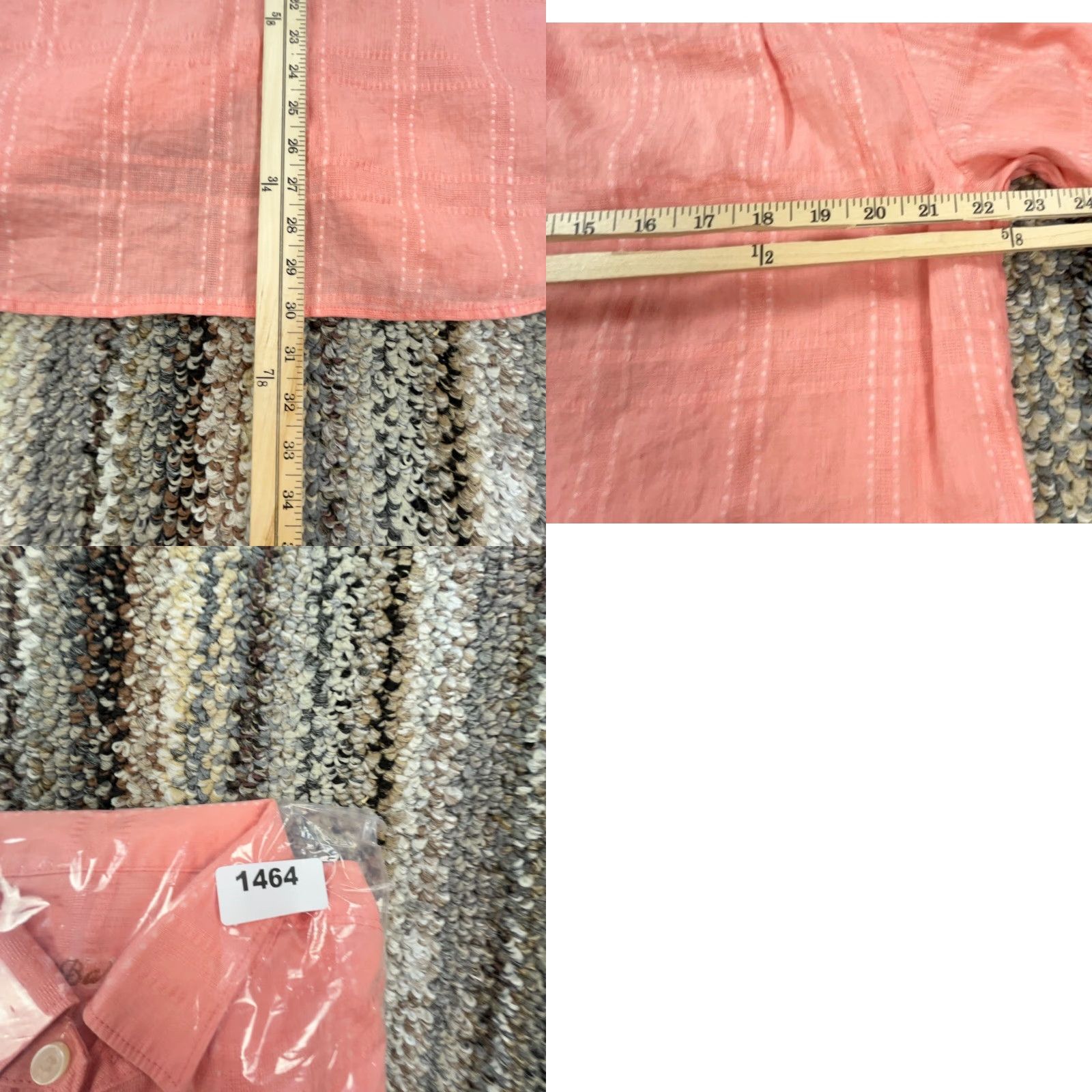 Tommy Bahama Tommy Bahama Linen Shirt Men Medium Pink Button Up Check Hawaiian Beach Adult Size US M / EU 48-50 / 2 - 8 Thumbnail