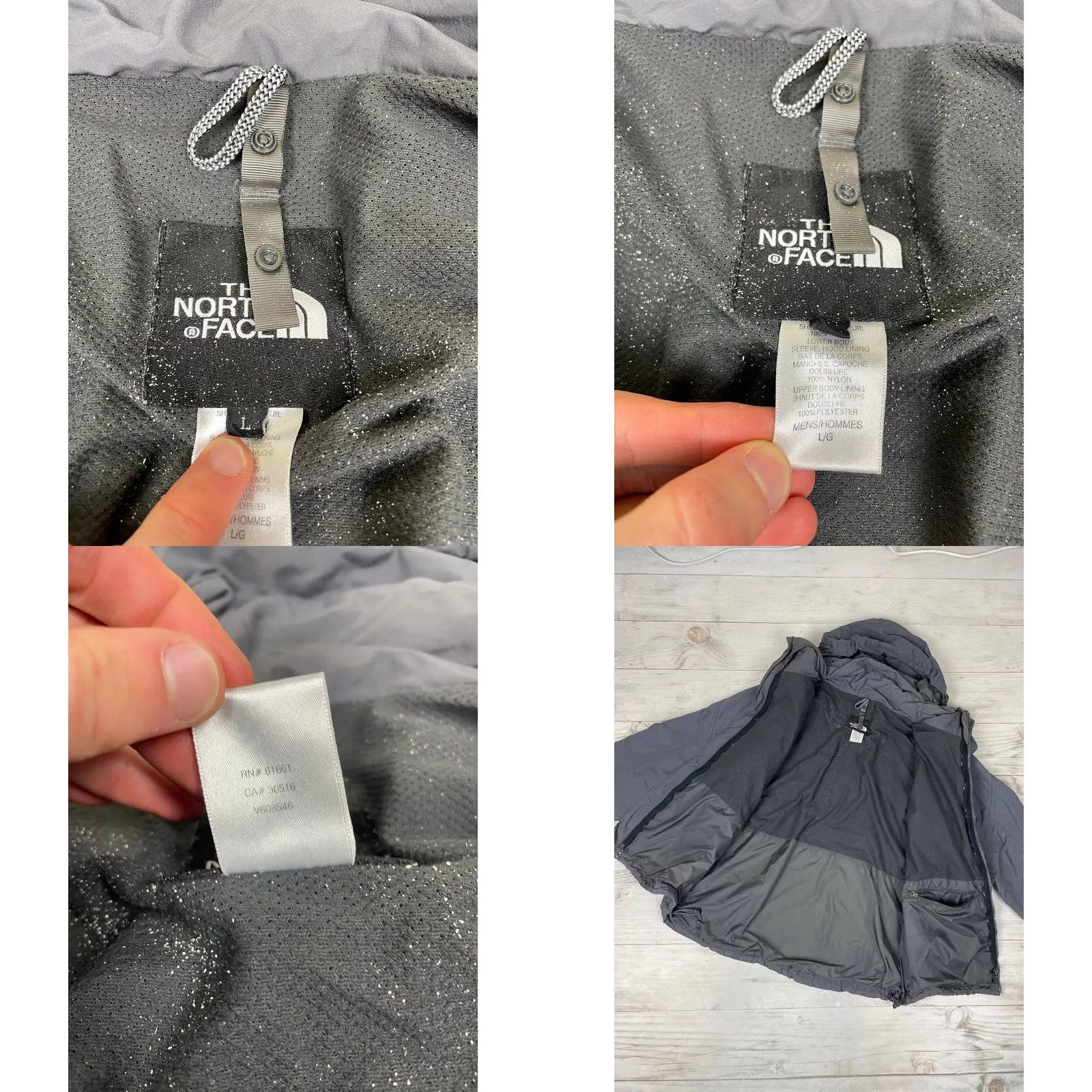 The North Face VINTAGE The North Face Jacket Men L Gray Hyvent Shell Size US L / EU 52-54 / 3 - 8 Thumbnail