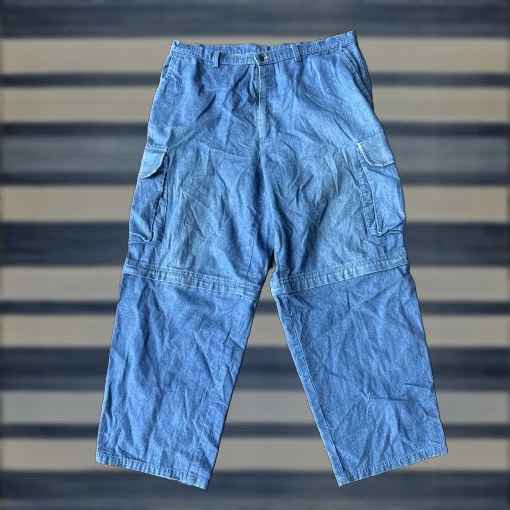 Vintage VINTAGE Julian Marcuir Motorcycle Cargo Jeans 38x28 Zip-Off Convertible Pants Size US 38 / EU 54 - 1 Thumbnail