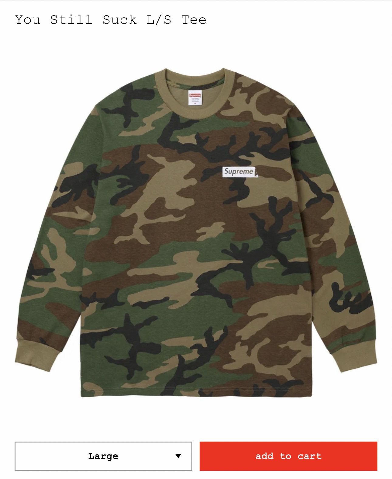 Supreme Camo Long Sleeve | Grailed