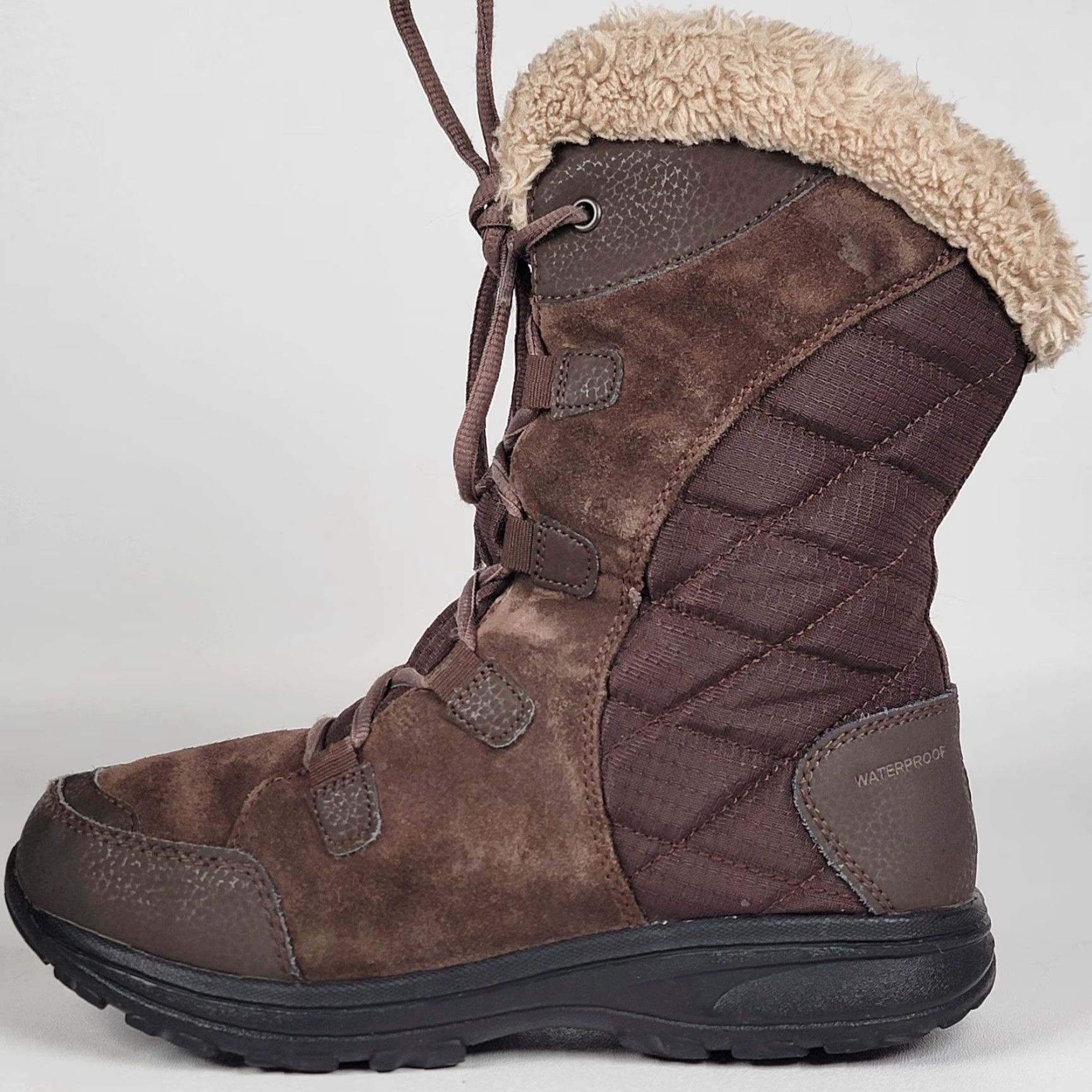Vintage Columbia Women's Ice Maiden II Boot Size 7 Waterproof Lace Up Brown Leather Size US 7 / IT 37 - 6 Thumbnail