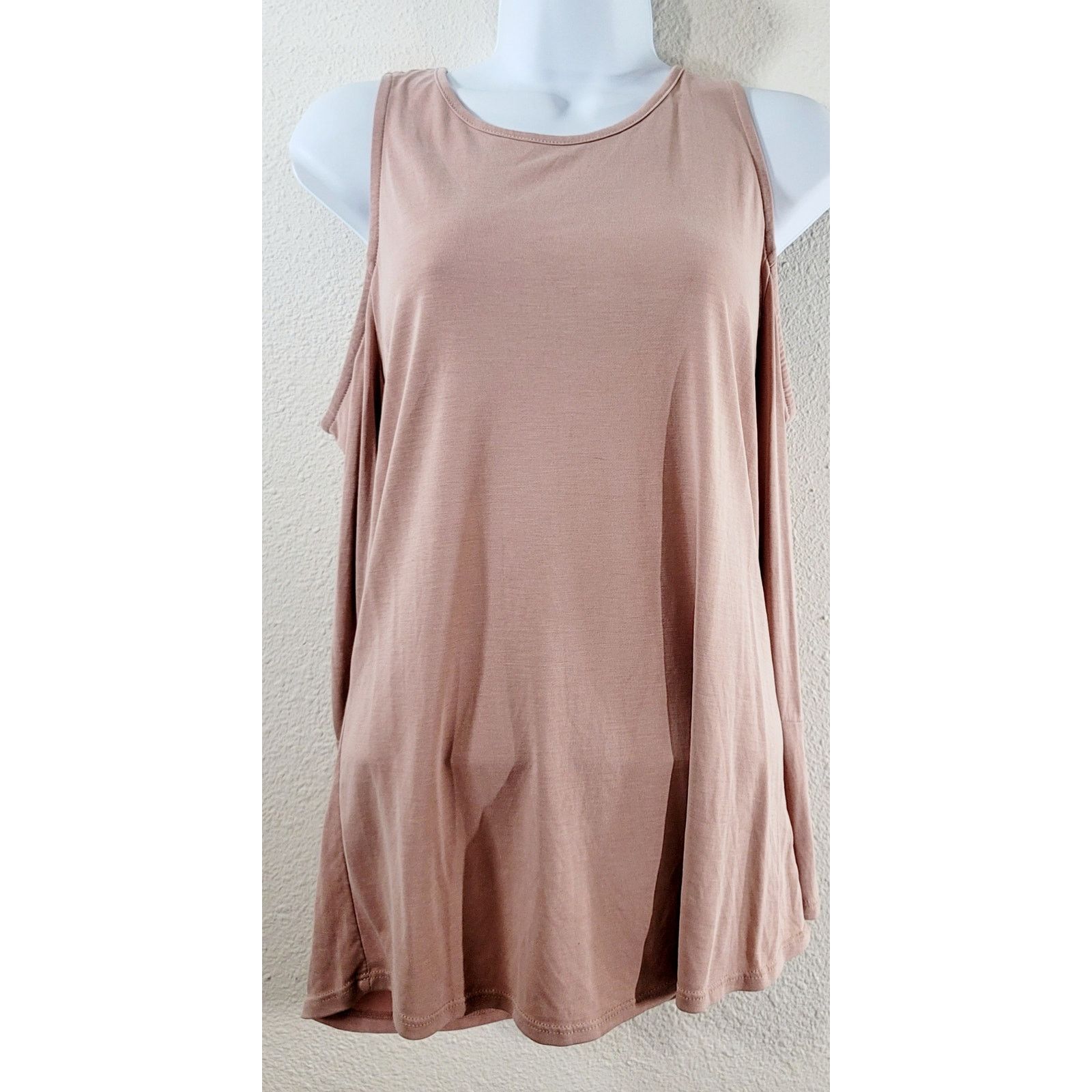 Other Sweet Rain Mauve Cold Shoulder Ruffled Sleeves Top Large Size L / US 10 / IT 46 - 1 Thumbnail