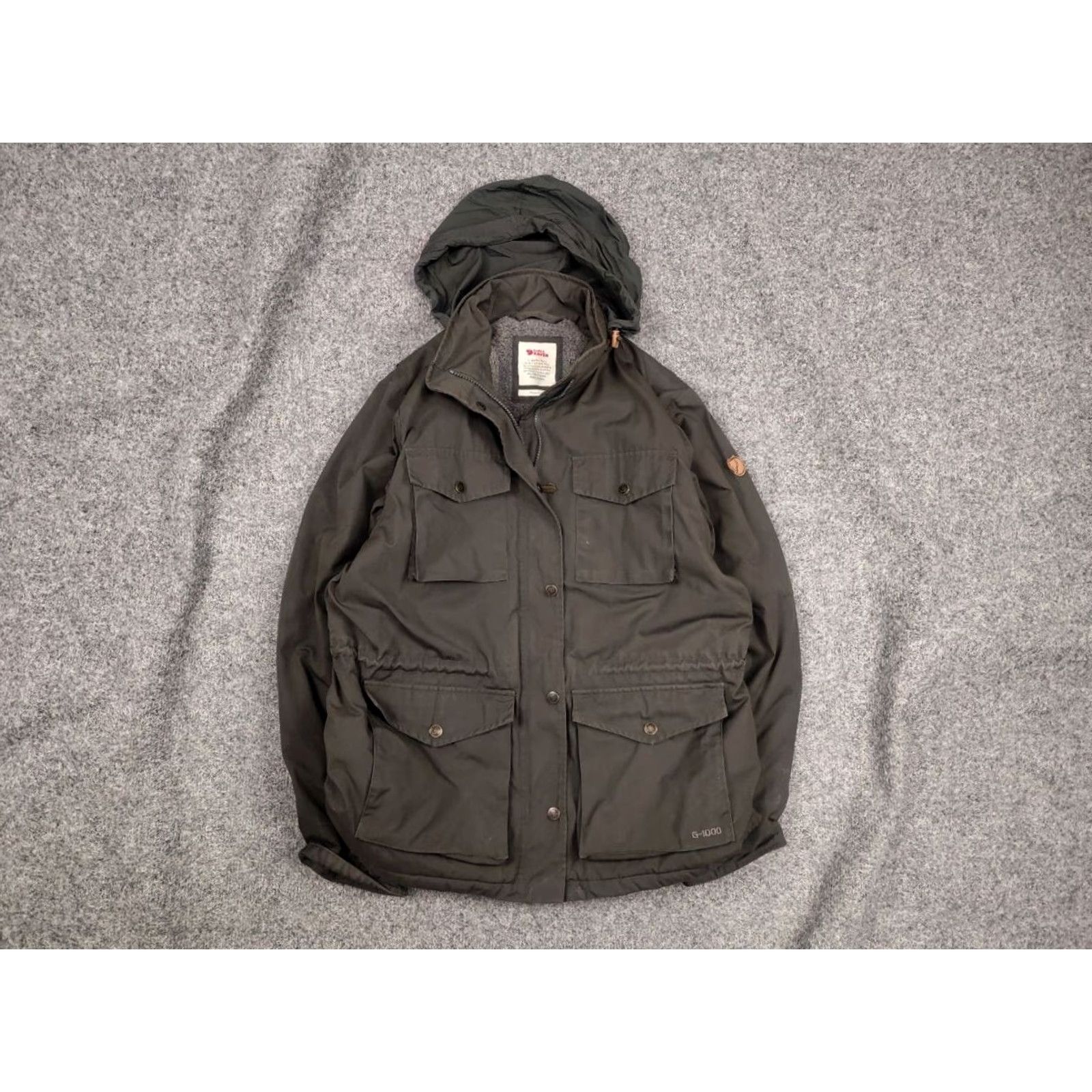 Vintage VINTAGE Fjällräven G1000 Jacket Womens Olive Olive Green Insulated Hooded Mid-Length Full Zip 2020s 90s Outdoor Fjällräven Logo Womens Size M / US 6-8 / IT 42-44 - 2 Thumbnail