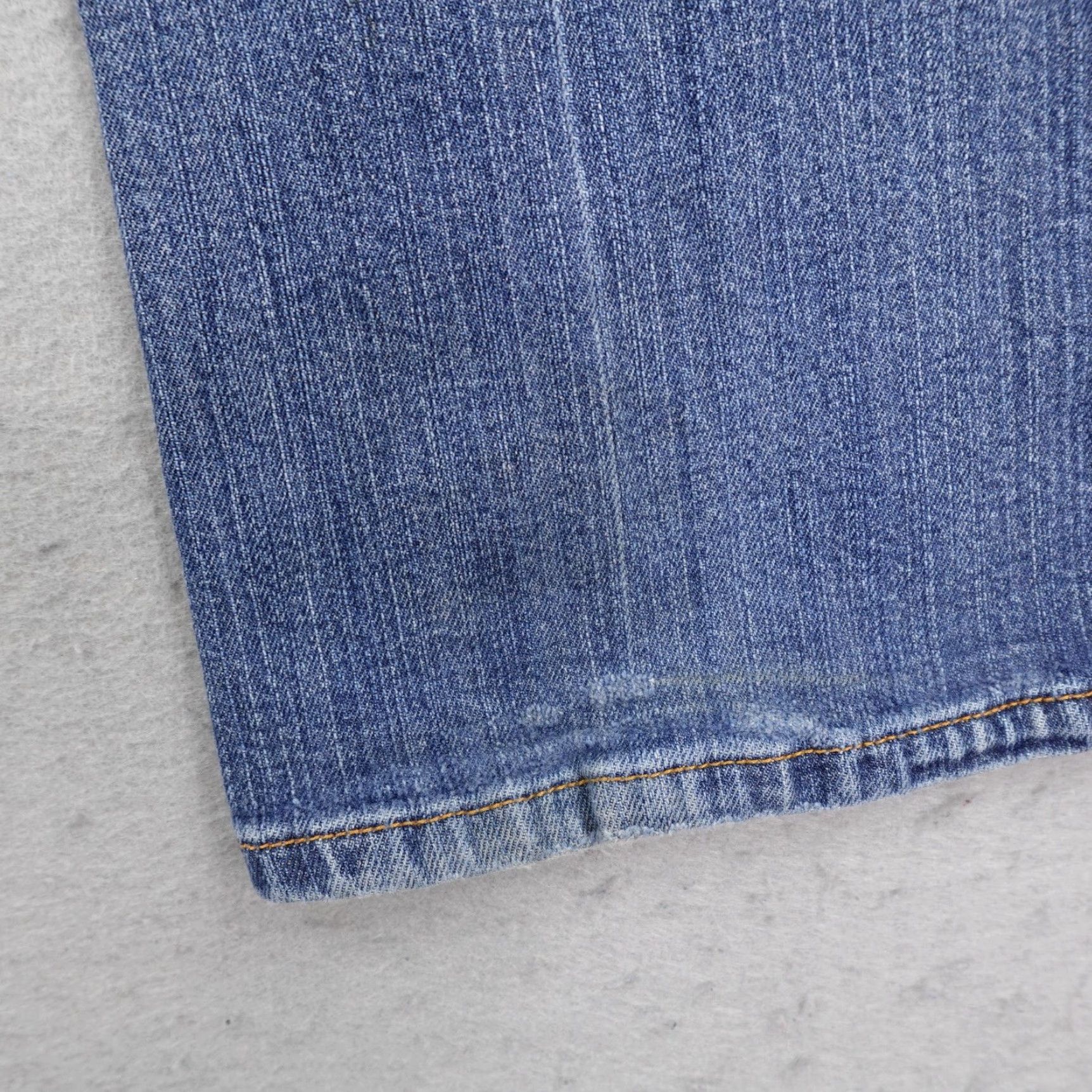 Vintage VINTAGE Seven7 Jeans Womens 32 Blue Denim Low Rise Bootcut Flare Y2K Flex Stretch Faded Size 24" / US 00 / IT 34 - 7 Thumbnail