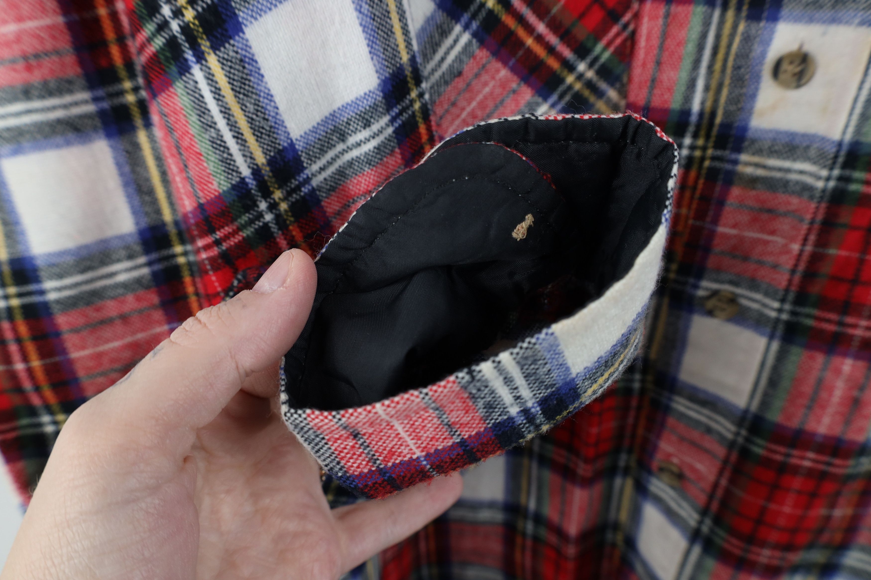 Vintage Vintage 80s 90s Streetwear Pocket Knit Collared Button Shirt Size US L / EU 52-54 / 3 - 8 Thumbnail