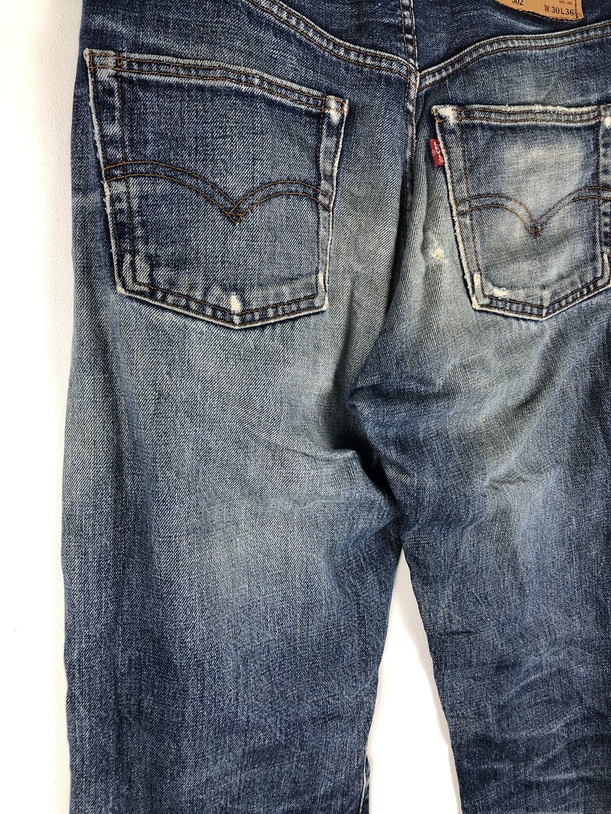 Levi's Vintage 90's LEVI'S 502 Big E Talon Zipper Redline Selvedge Size US 30 / EU 46 - 7 Thumbnail