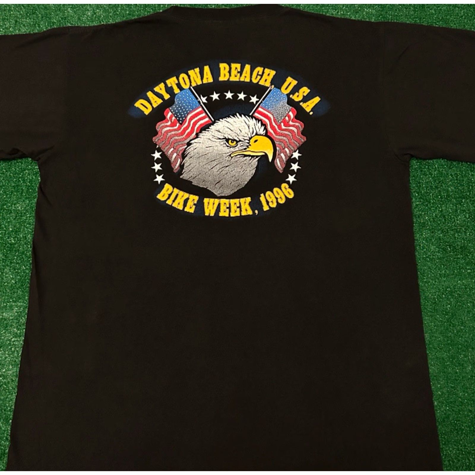 Vintage VINTAGE 90s Daytona Bike Week Biker Hot Bikes Cold Beer 1996 VTG Shirt Mens Sz L Black Short Sleeve T-Shirt Size US L / EU 52-54 / 3 - 2 Thumbnail