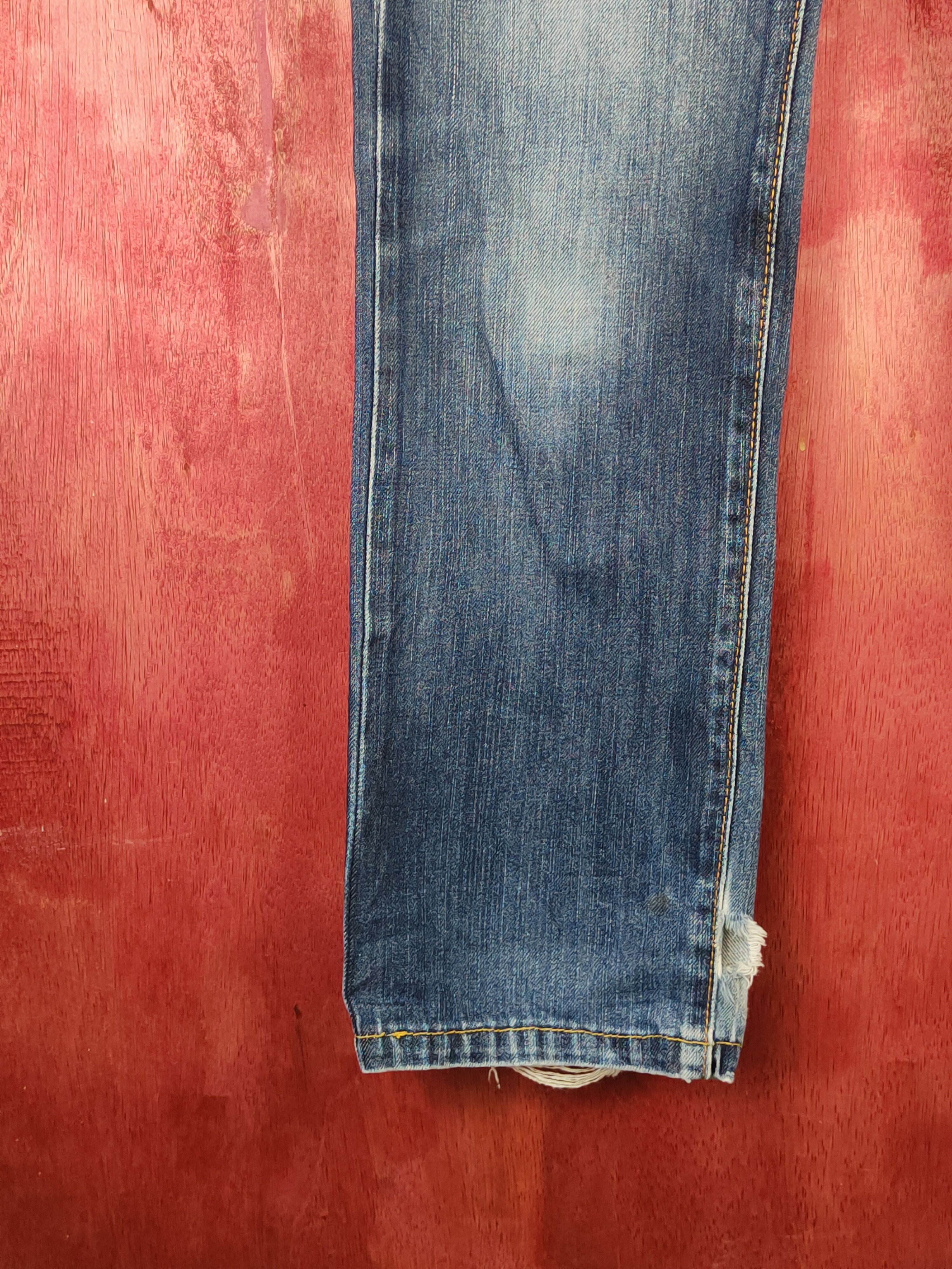 Edwin Edwin Dark Blue Distressed Ripped Jeans #S1646 Size US 29 - 4 Thumbnail