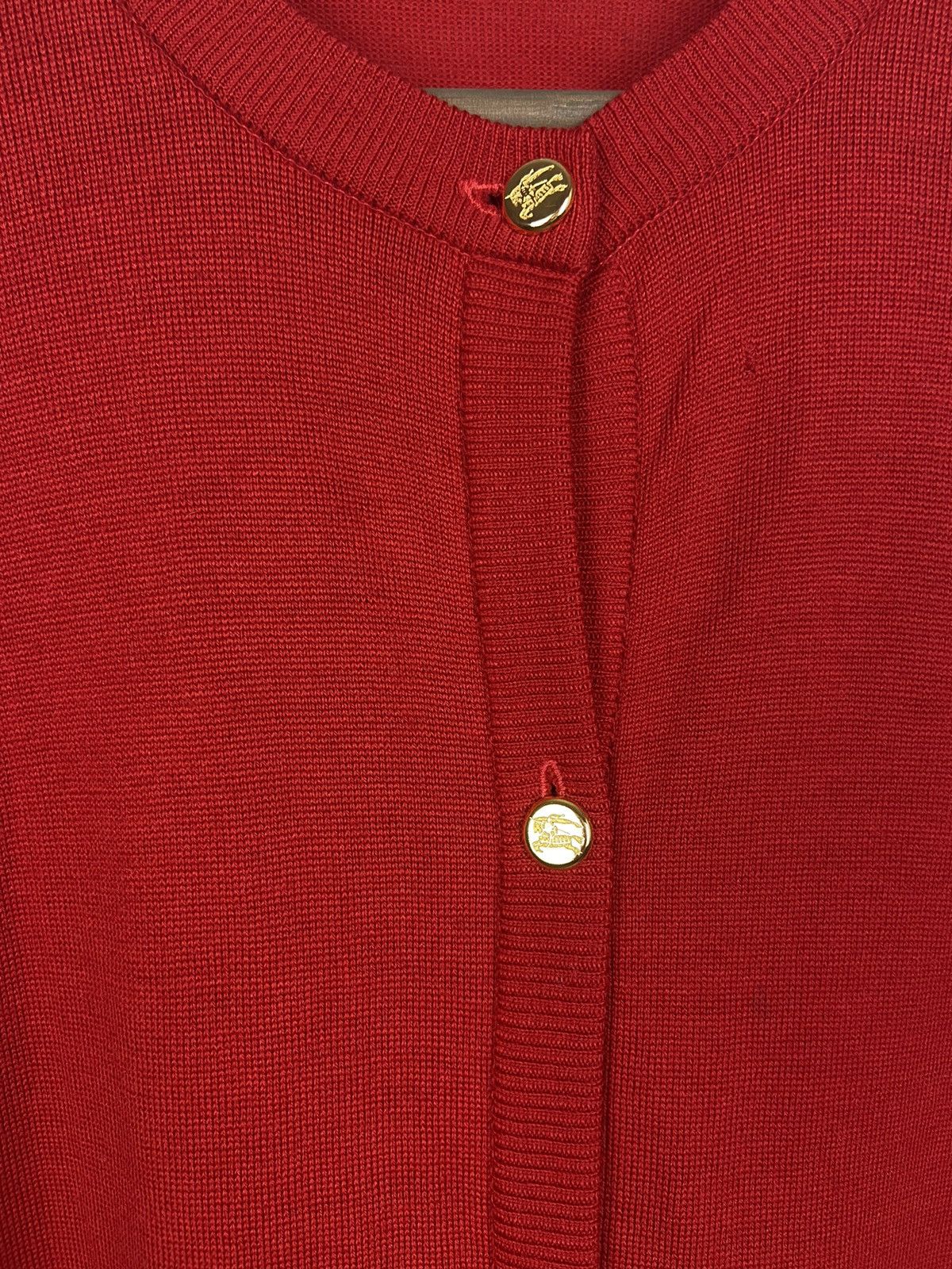 Burberry × Vintage Vintage Burberrys Wool Cardigan Gold Buttons Knitwear Size L / US 10 / IT 46 - 5 Thumbnail
