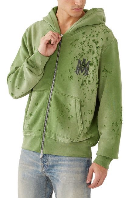 Amiri Amiri logo-print distressed hoodie Size US L / EU 52-54 / 3 - 3 Thumbnail