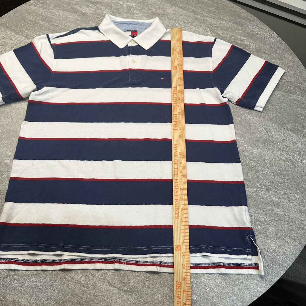 Tommy Hilfiger × Vintage Vintage Tommy Hilfiger Polo Shirt Logo Embroidered Striped Size US XL / EU 56 / 4 - 5 Thumbnail