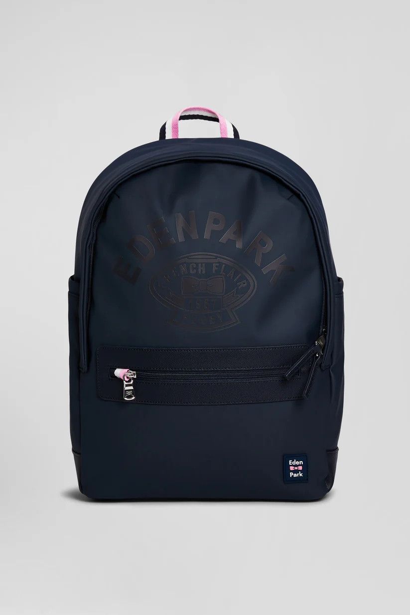 Eden Park o1s22i1n1024 Size: OS / Rugby Screen-Print Backpack in Blue Size ONE SIZE - 1 Thumbnail