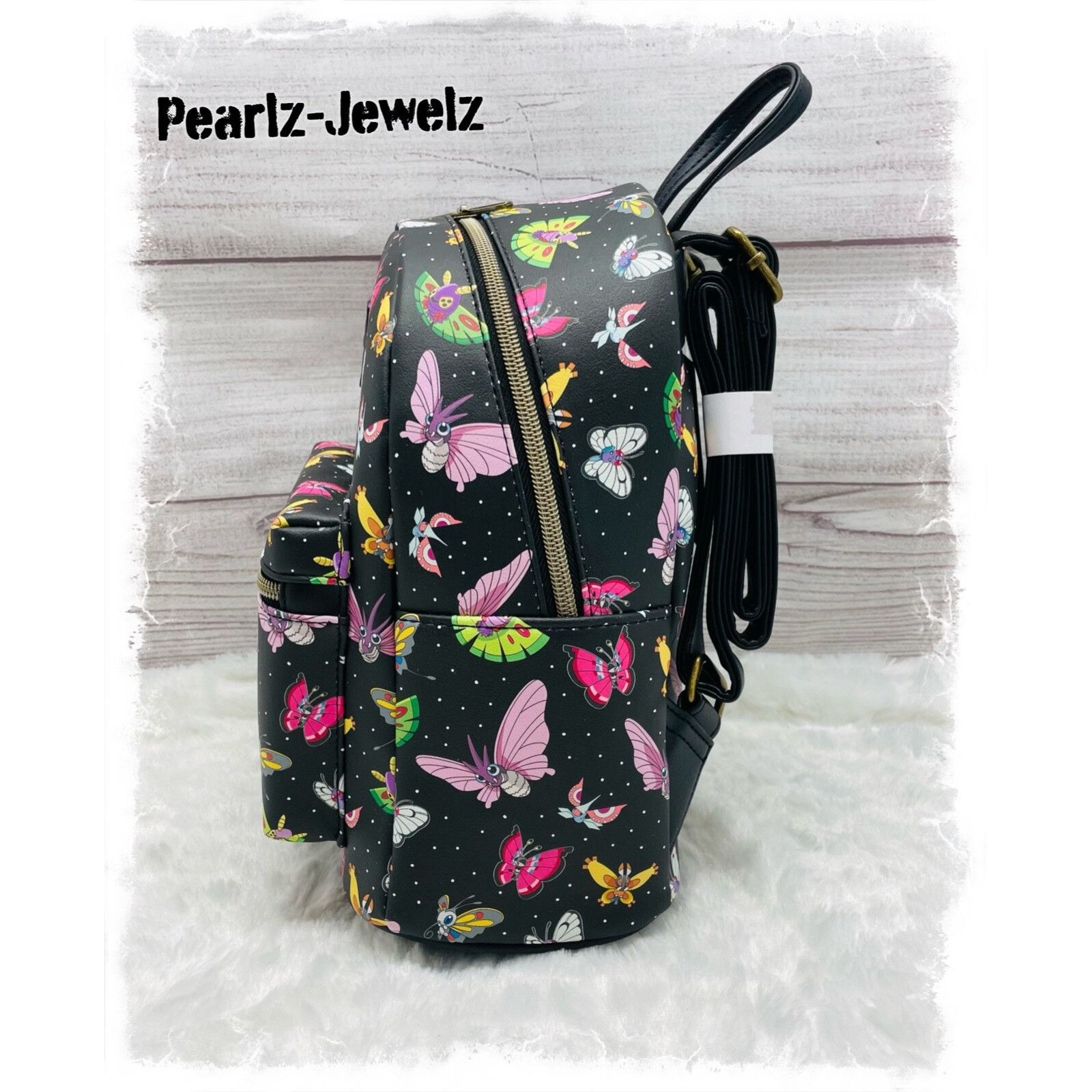 Pokemon Loungefly Pokemon Winged Types Moths Butterflies Black Mini Size ONE SIZE - 2 Thumbnail