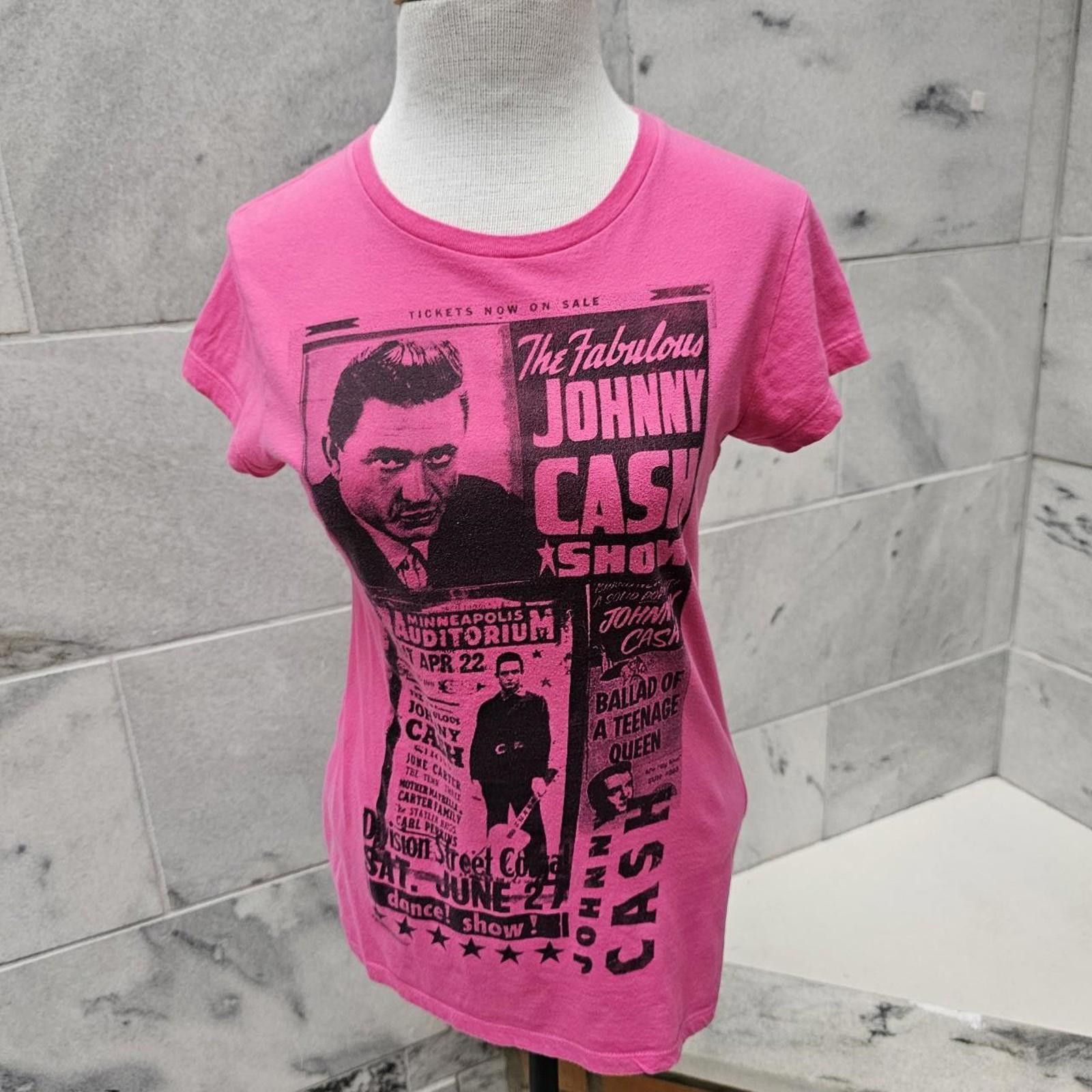 Other Women's Pink Johnny Cash T-shirt Size L / US 10 / IT 46 - 2 Thumbnail