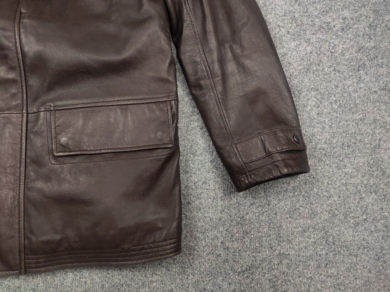 Hugo Boss Hugo Boss Italian lamb nappa Leather Brown Classic Jacket Size US M / EU 48-50 / 2 - 5 Thumbnail