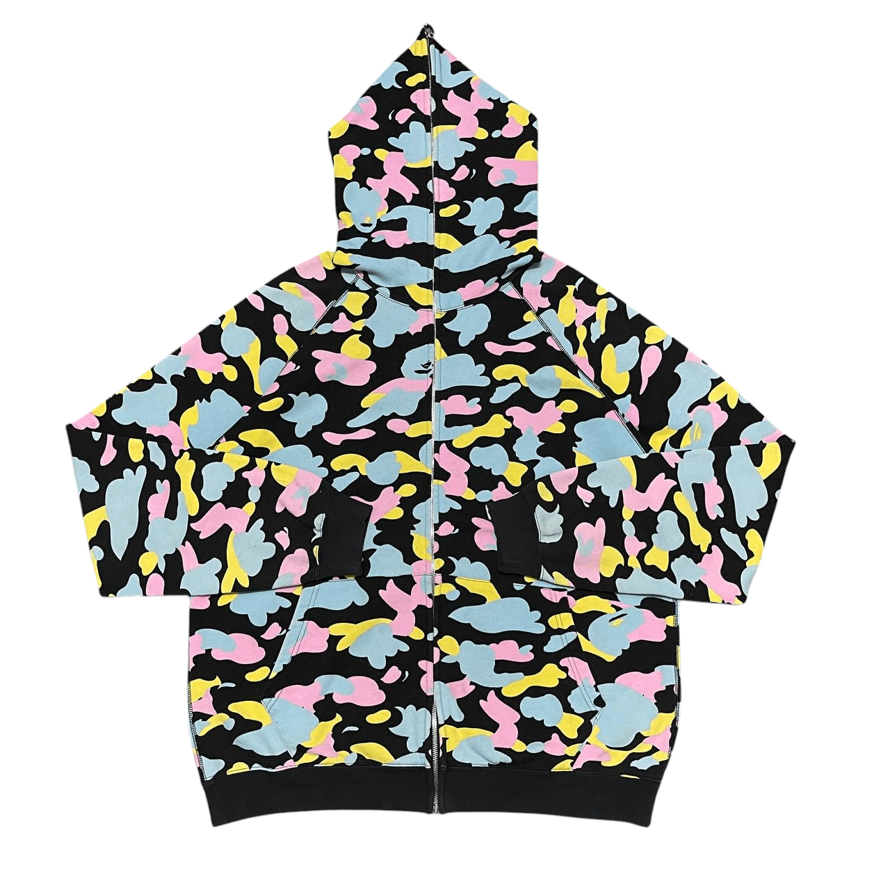 Pre-owned Bape Og 2005  Cotton Candy Full Zip Hoodie
