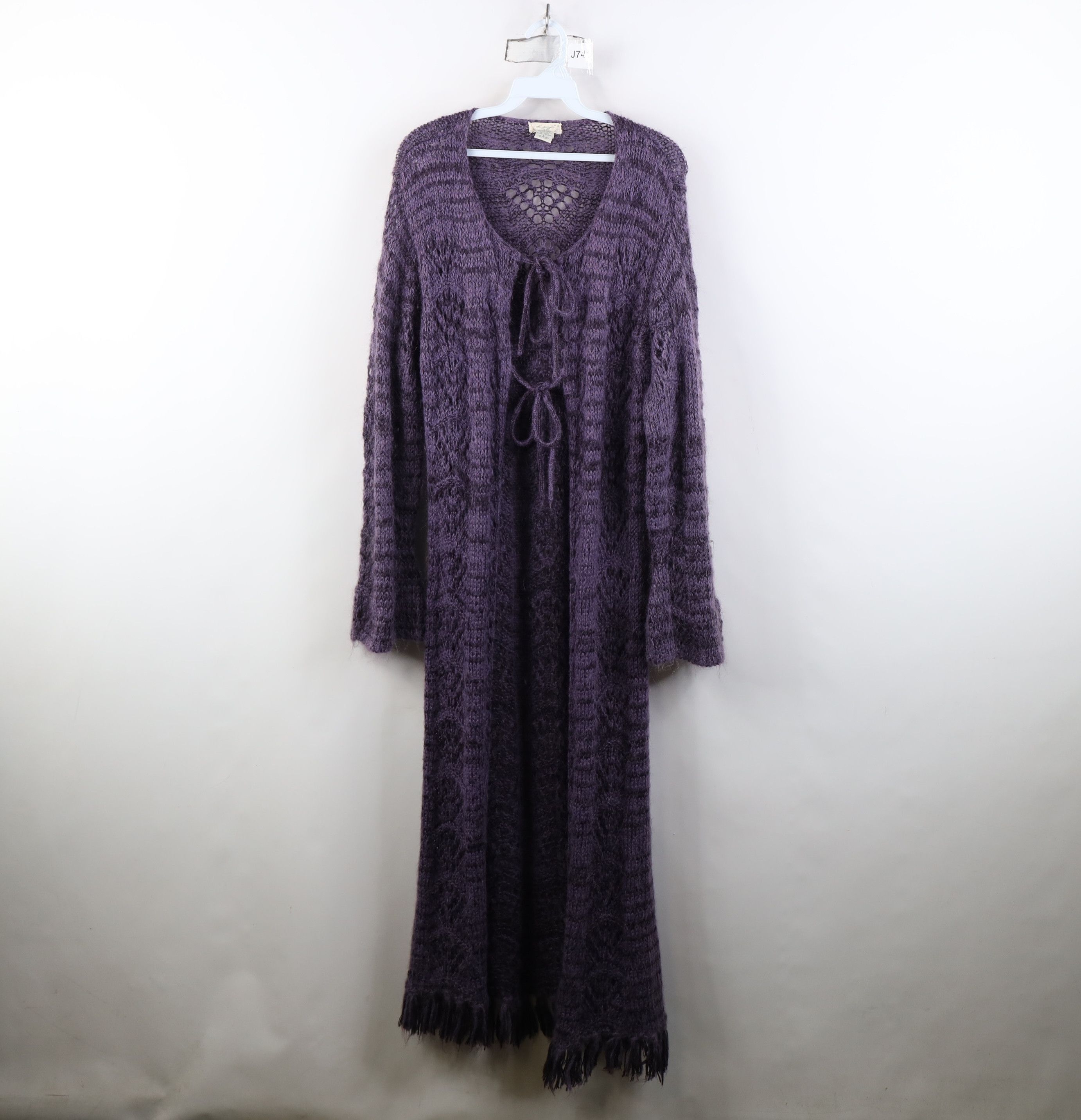 Vintage Vintage 90s Y2K Babydoll Mohair Knit Cardigan Sweater Size L / US 10 / IT 46 - 1 Thumbnail