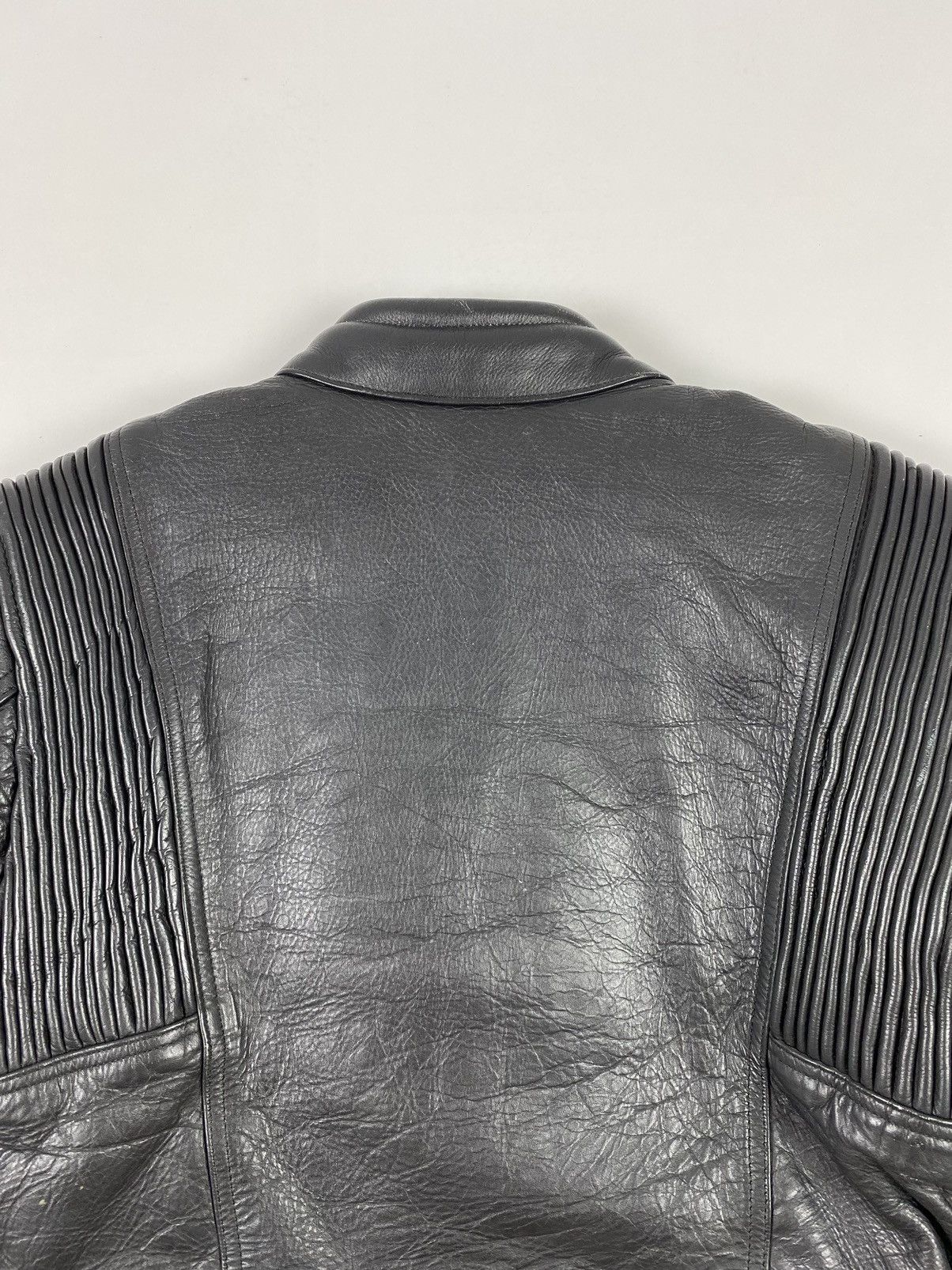 Vintage 1990’s Vintage Euro Style Heavy Leather Biker Jacket Size US M / EU 48-50 / 2 - 14 Thumbnail