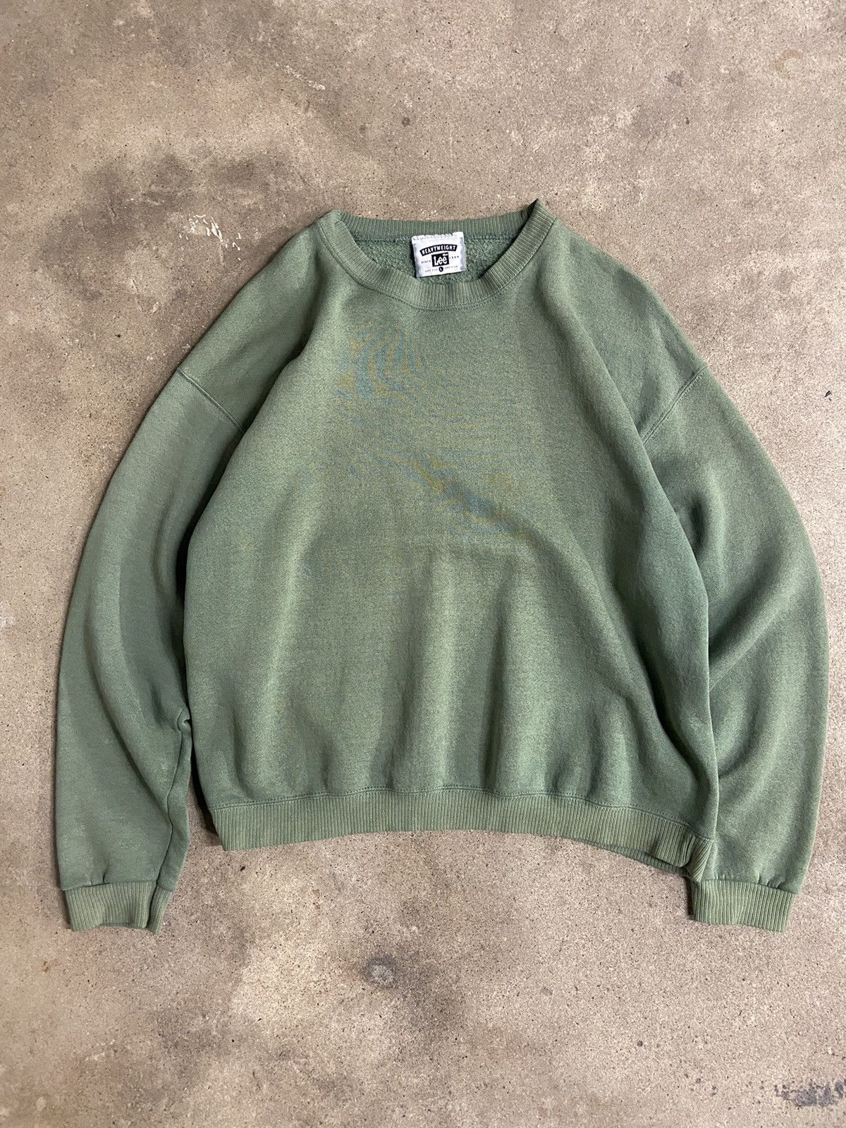 Lee × Vintage Vintage 90s Lee green crew neck sweatshirt Size US M / EU 48-50 / 2 - 1 Thumbnail