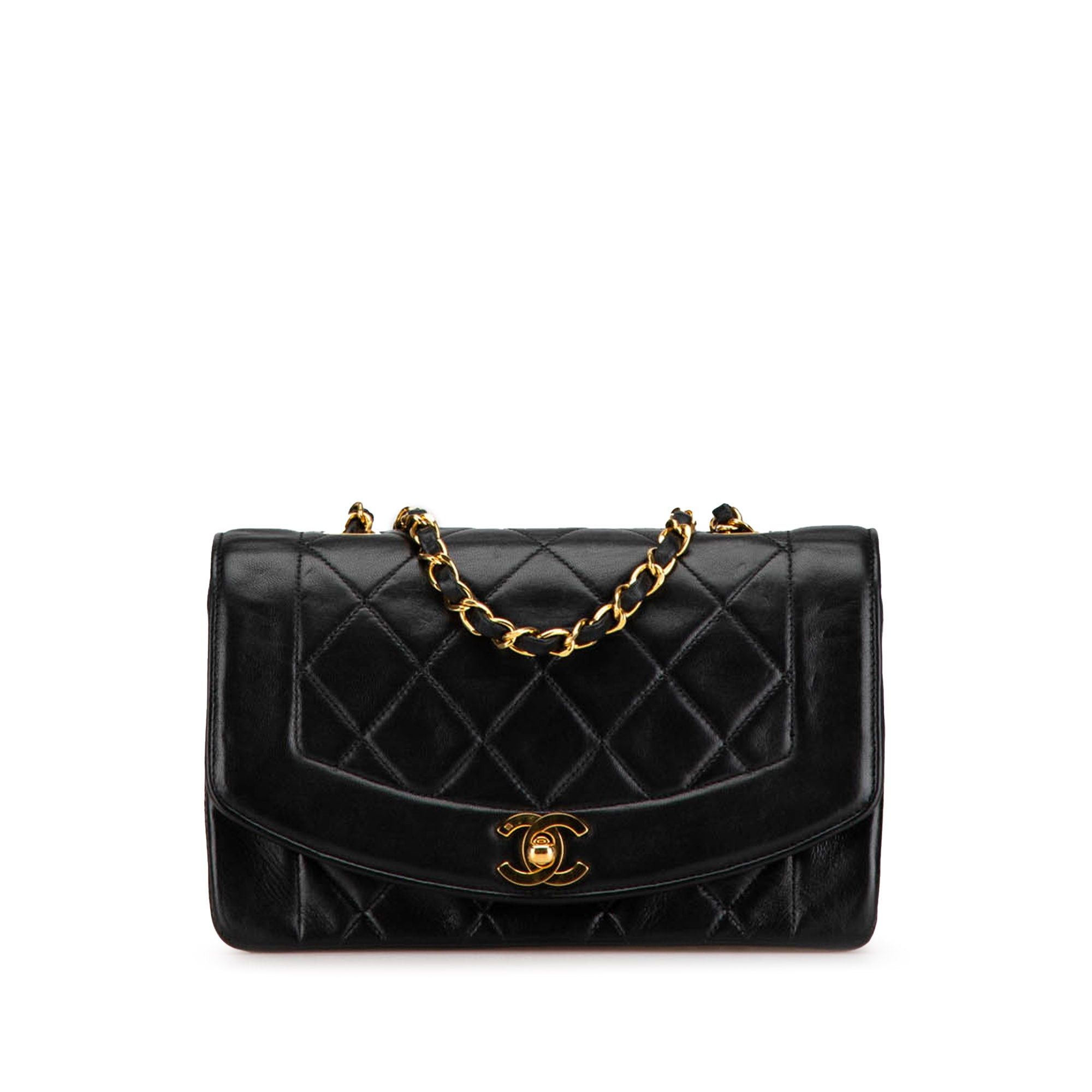 Chanel Chanel Small Lambskin Diana Flap Black Size ONE SIZE - 1 Thumbnail