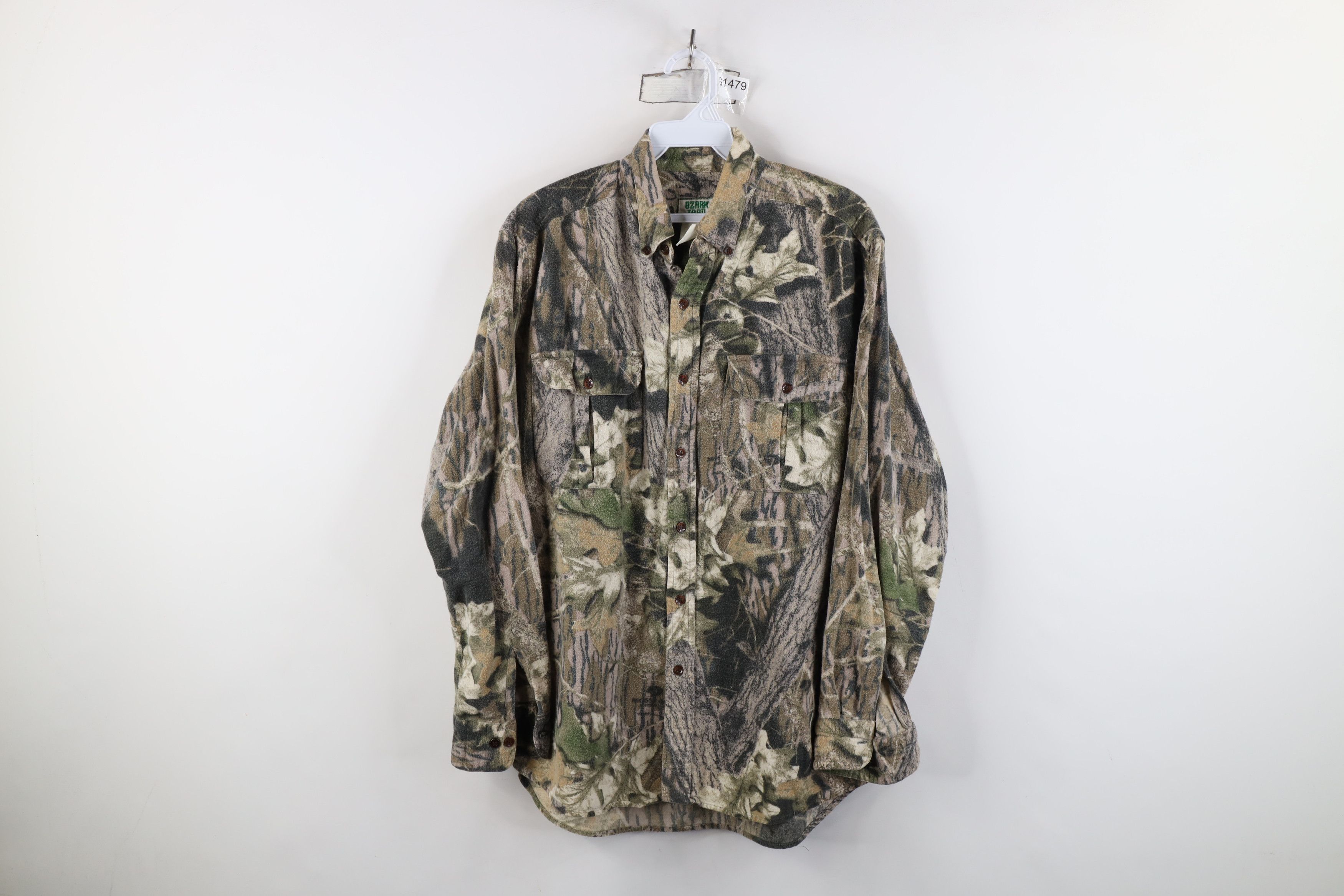 Vintage Vintage 90s Streetwear Camouflage Chamois Cloth Button Shirt Size US XL / EU 56 / 4 - 1 Thumbnail